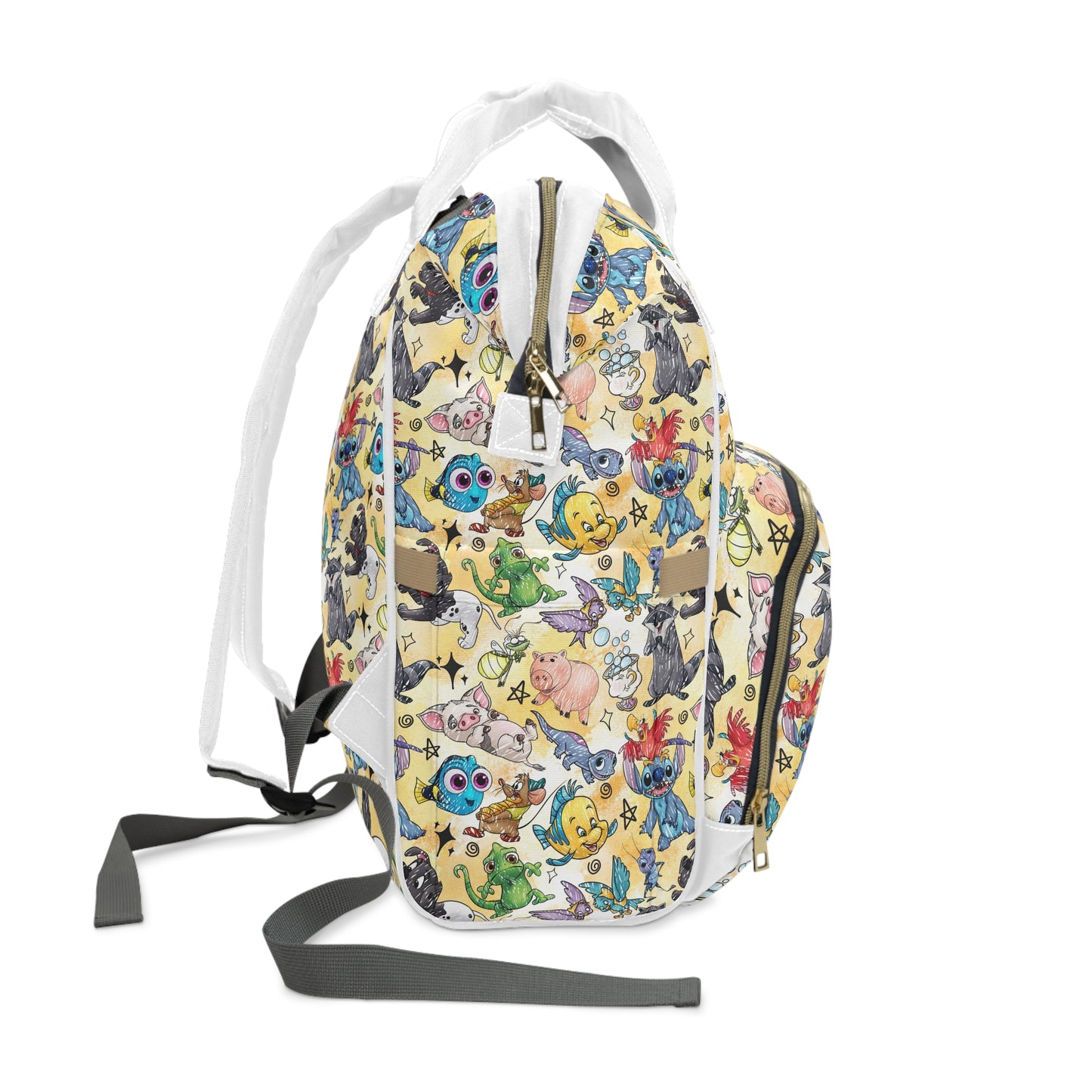 Yellow Sketch Pals -  Diaper Backpack