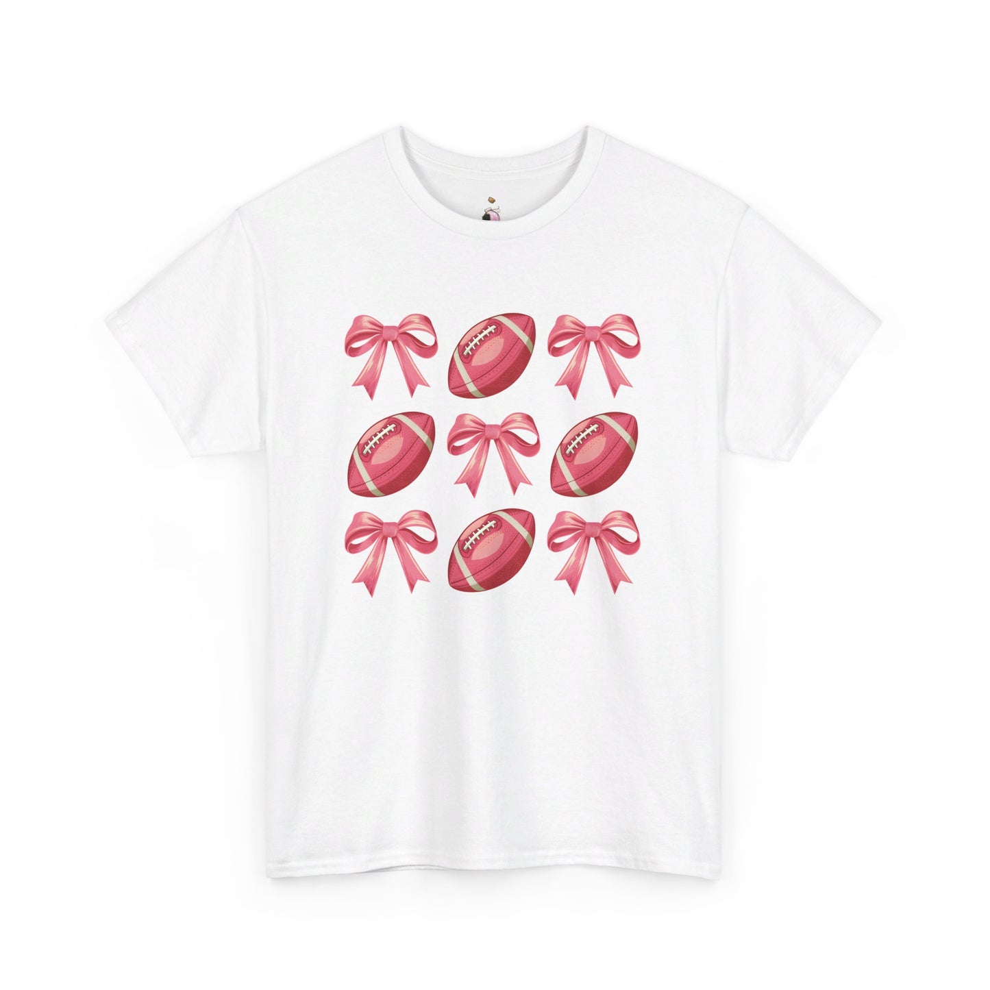 Pink Footballs and Bows Coquette Shirt