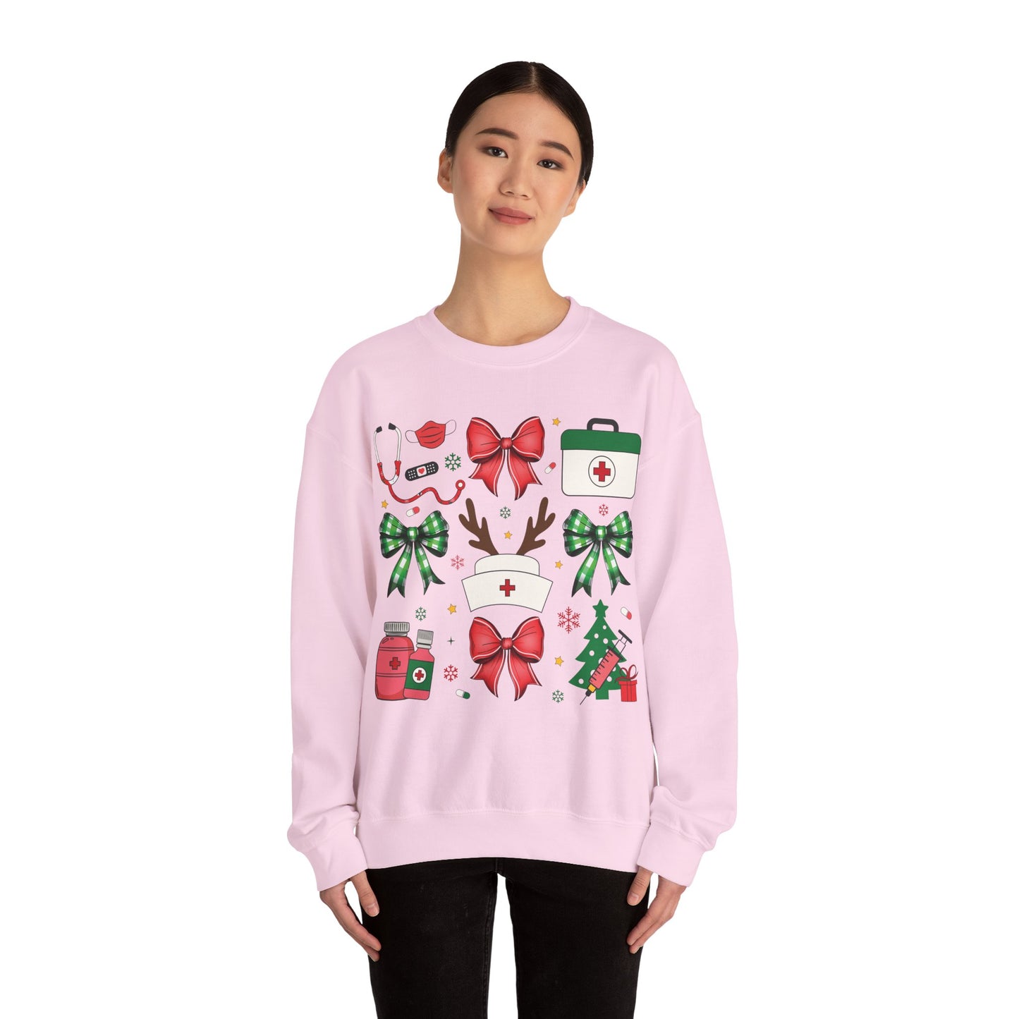 Christmas Nurse Coquette Christmas Sweatshirt