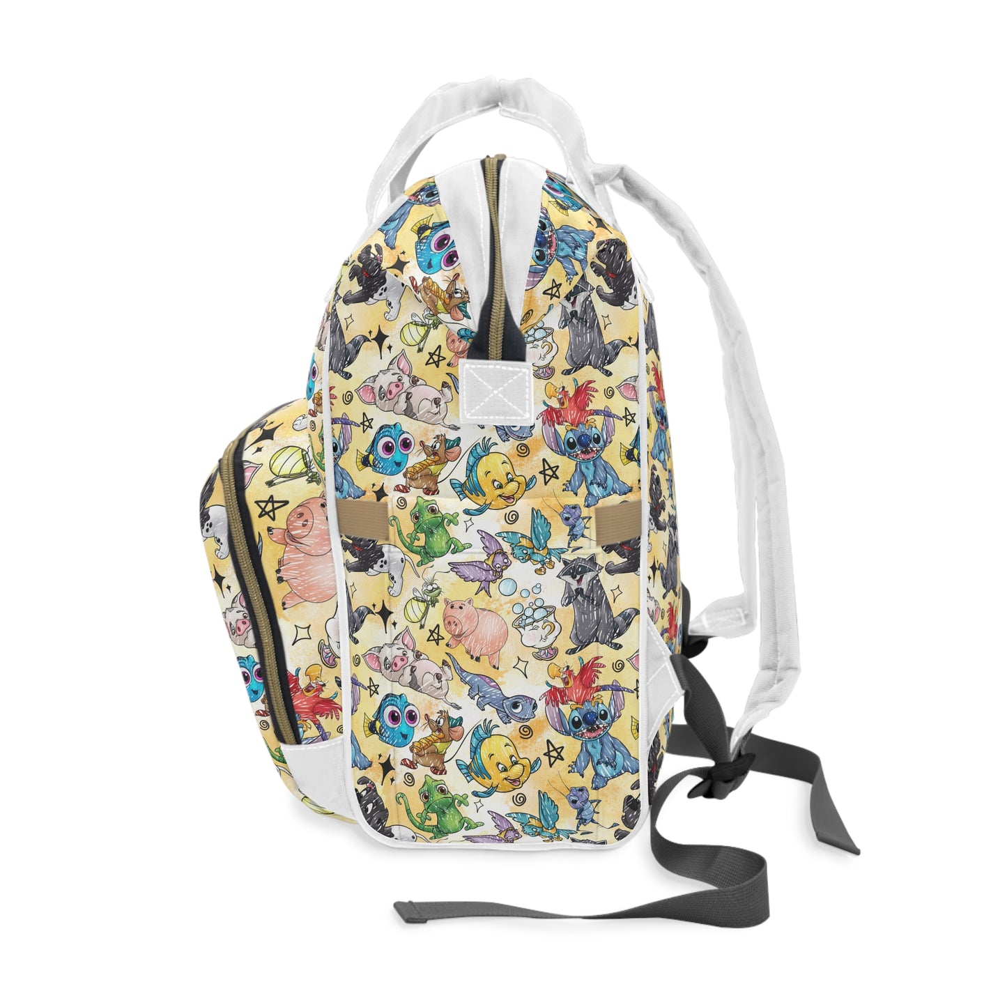 Yellow Sketch Pals -  Diaper Backpack