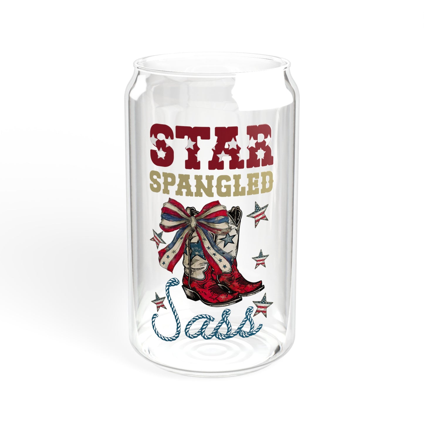 Star Spangled Sass - Sipper Glass, 16oz