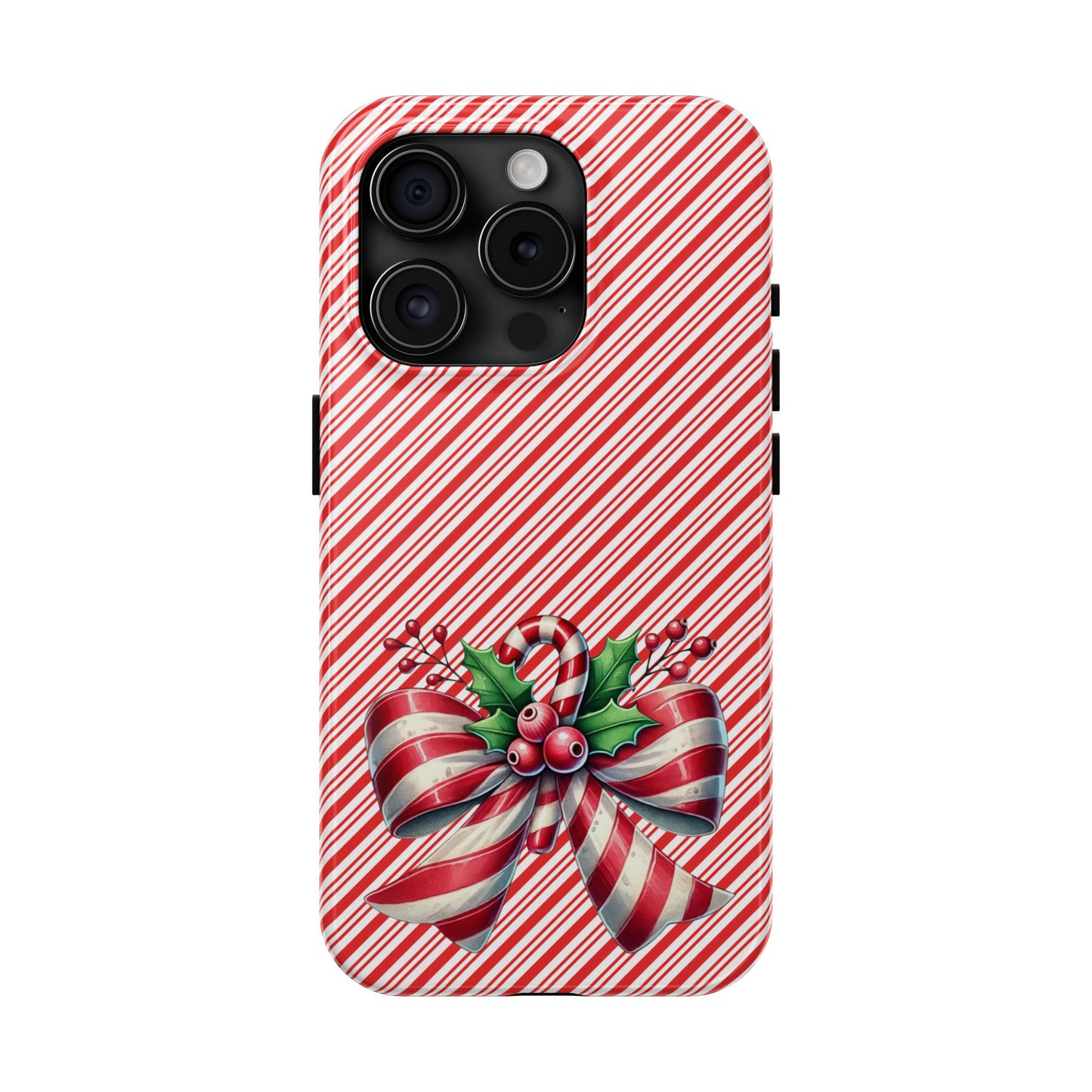 Candy Cane Bow - Christmas  -  Tough Phone Cases