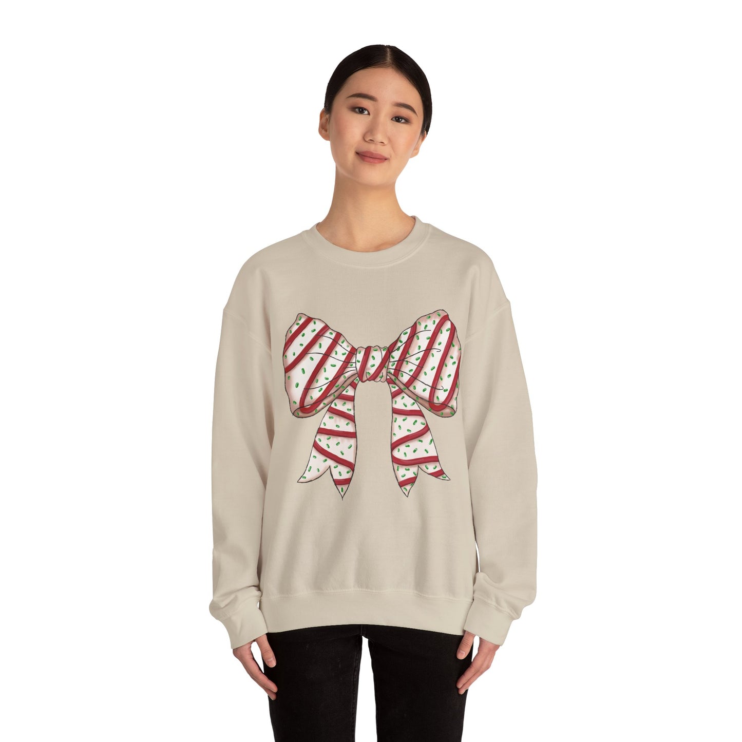 Christmas Snack Cake Coquette Crewneck Sweatshirt