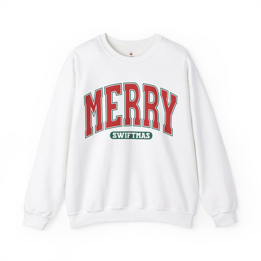 Merry Swiftmas - Red and Green - Taylor - Crewneck Christmas Sweatshirt