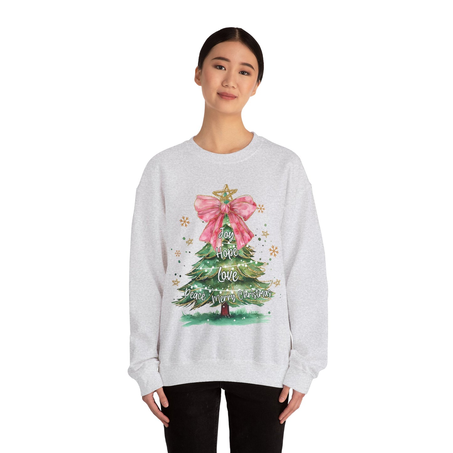 Joy Hope Tree Christmas Sweatshirt