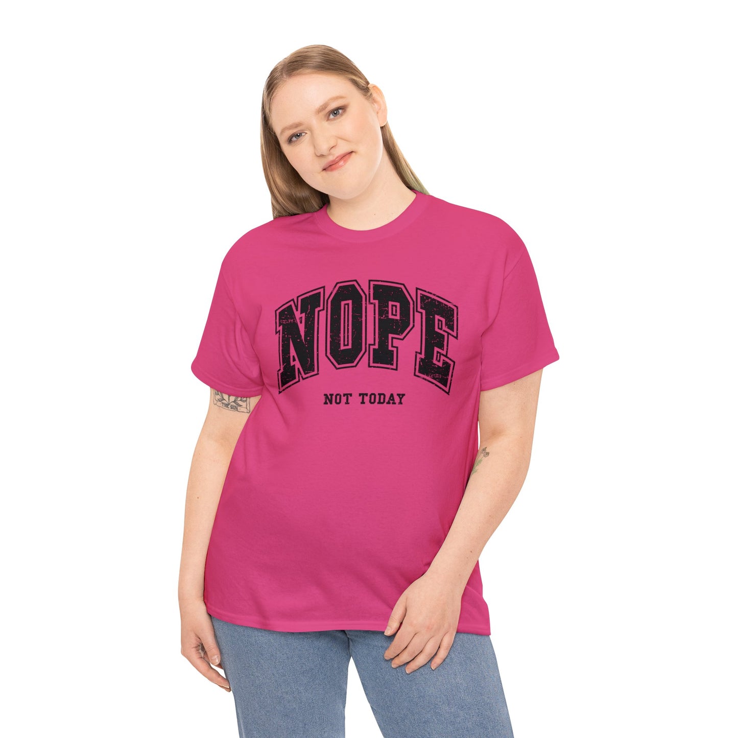 Nope, not today - Unisex Heavy Cotton Tee