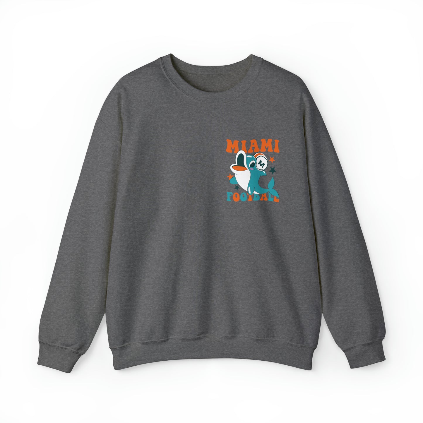 Miami Football Era - Front & Back - Unisex Heavy Blend™ Crewneck Sweatshirt