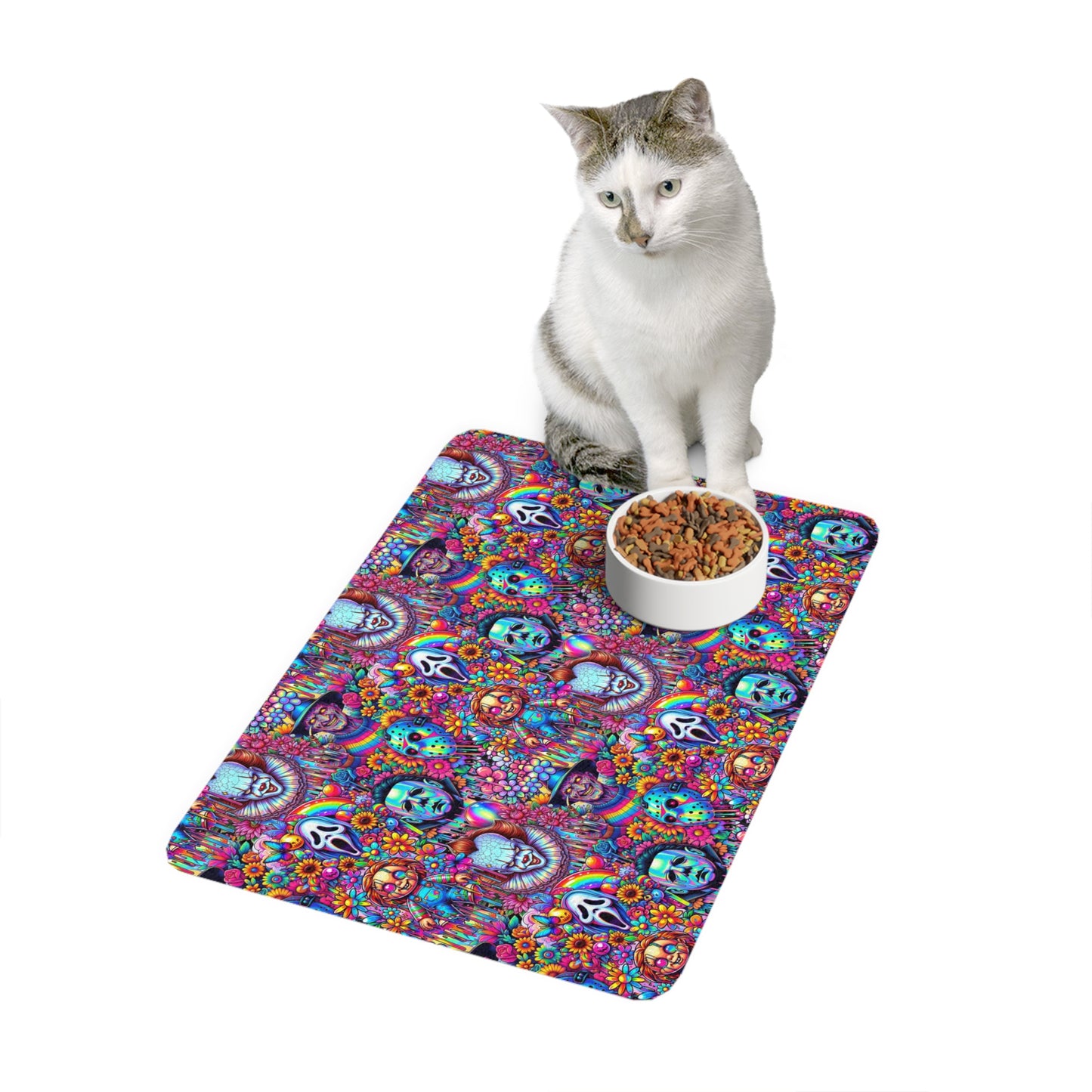 Neon Horror - Pet Food Mat (12x18)