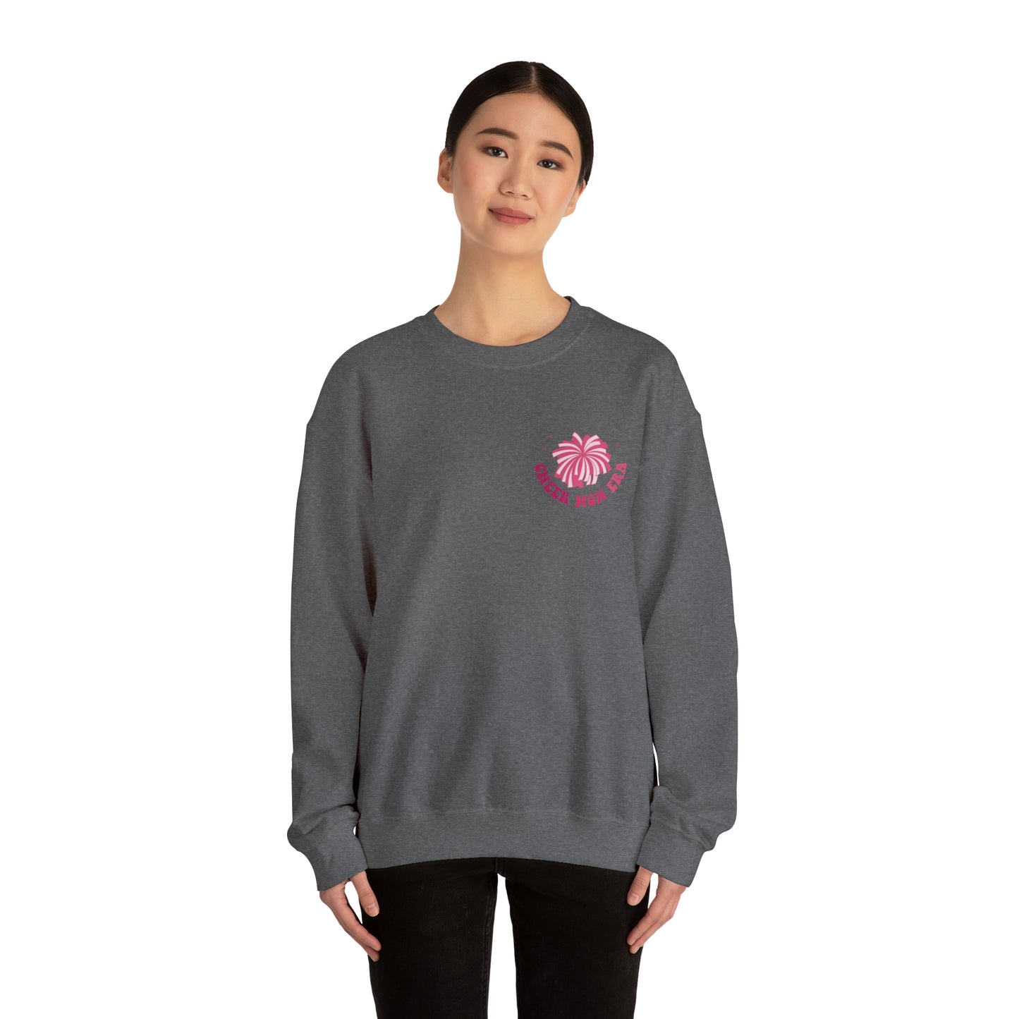 Cheer Mom Era - Front & Back  -  Unisex Heavy Blend™ Crewneck Sweatshirt