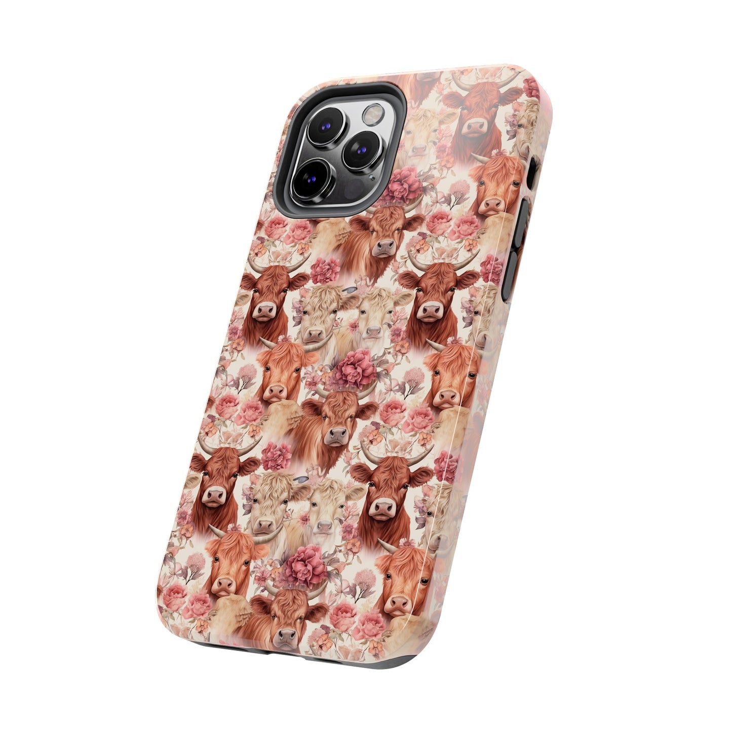 Highland Cow Floral - Tough Phone Cases