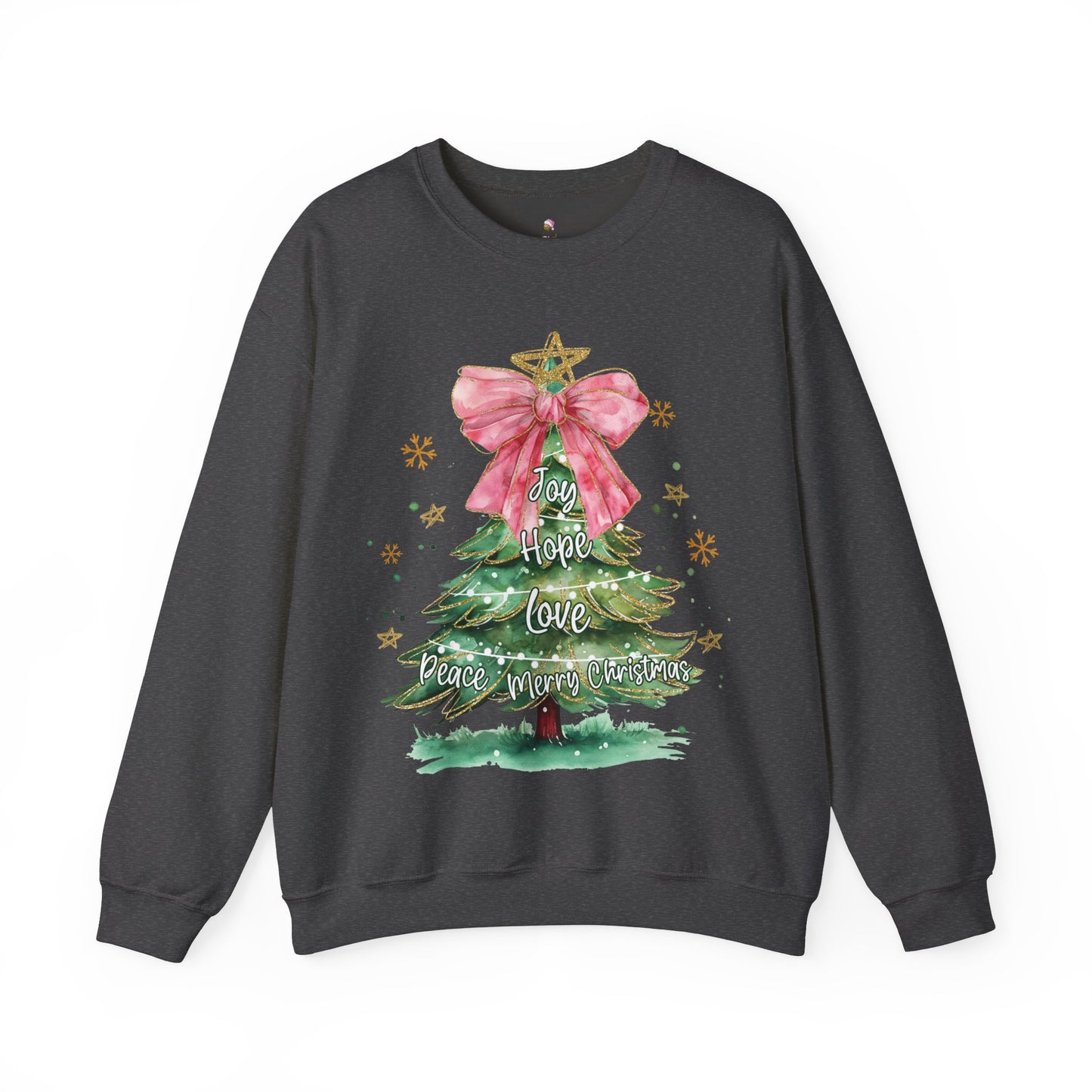 Joy Hope Tree Christmas Sweatshirt