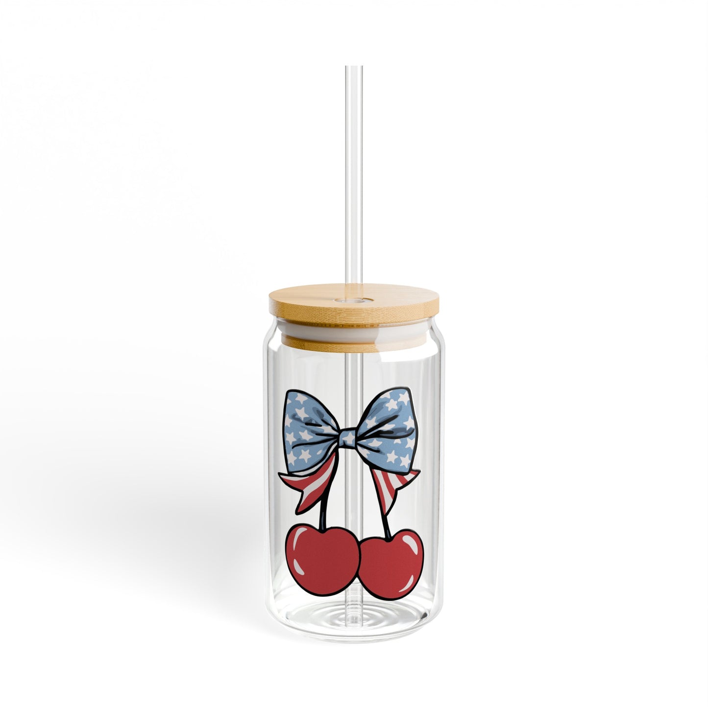 American Cherries - Sipper Glass, 16oz