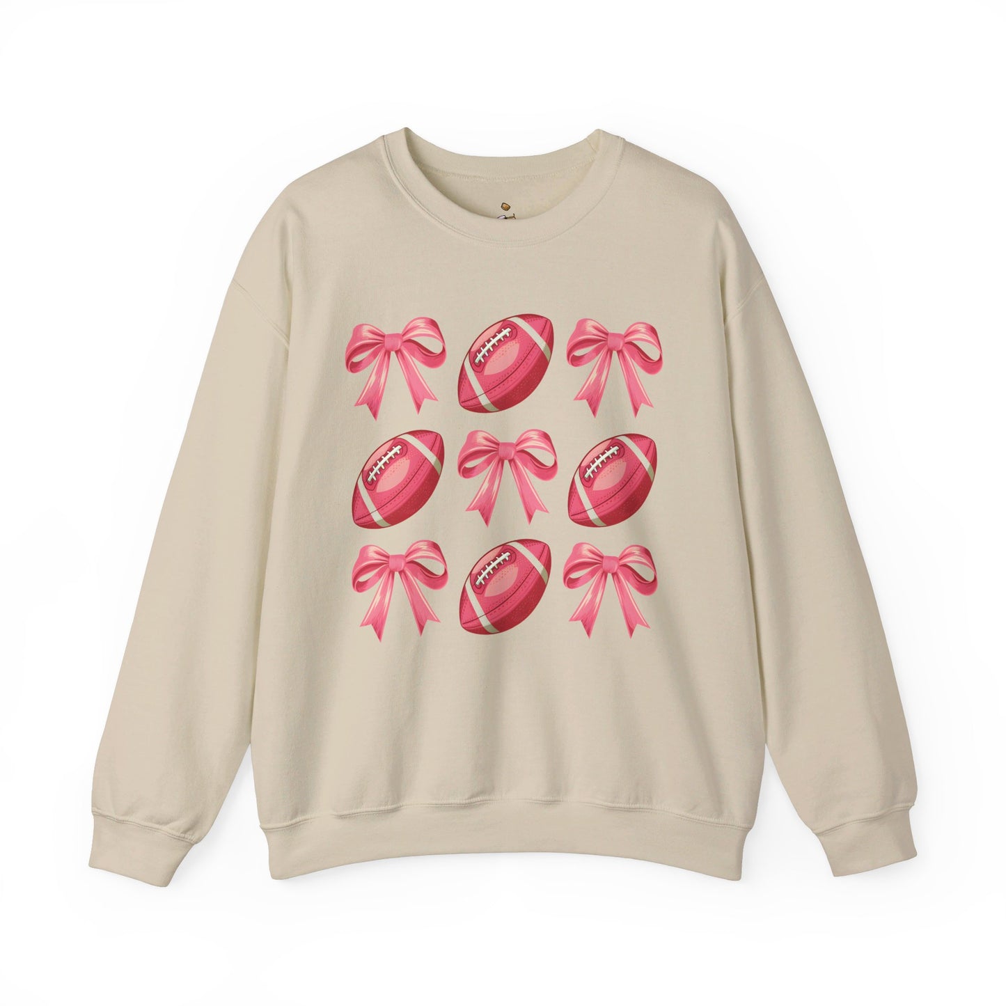 Pink Footballs and Bows Coquette Sweatshirt