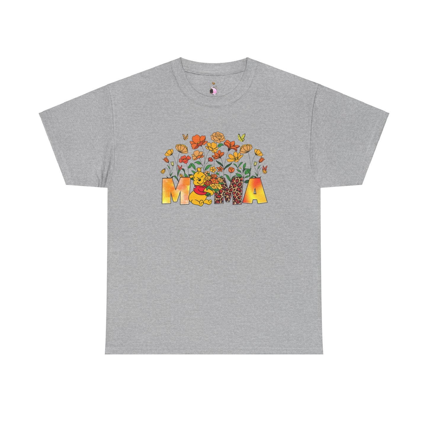 Pooh Floral Mama   - Unisex Heavy Cotton Tee