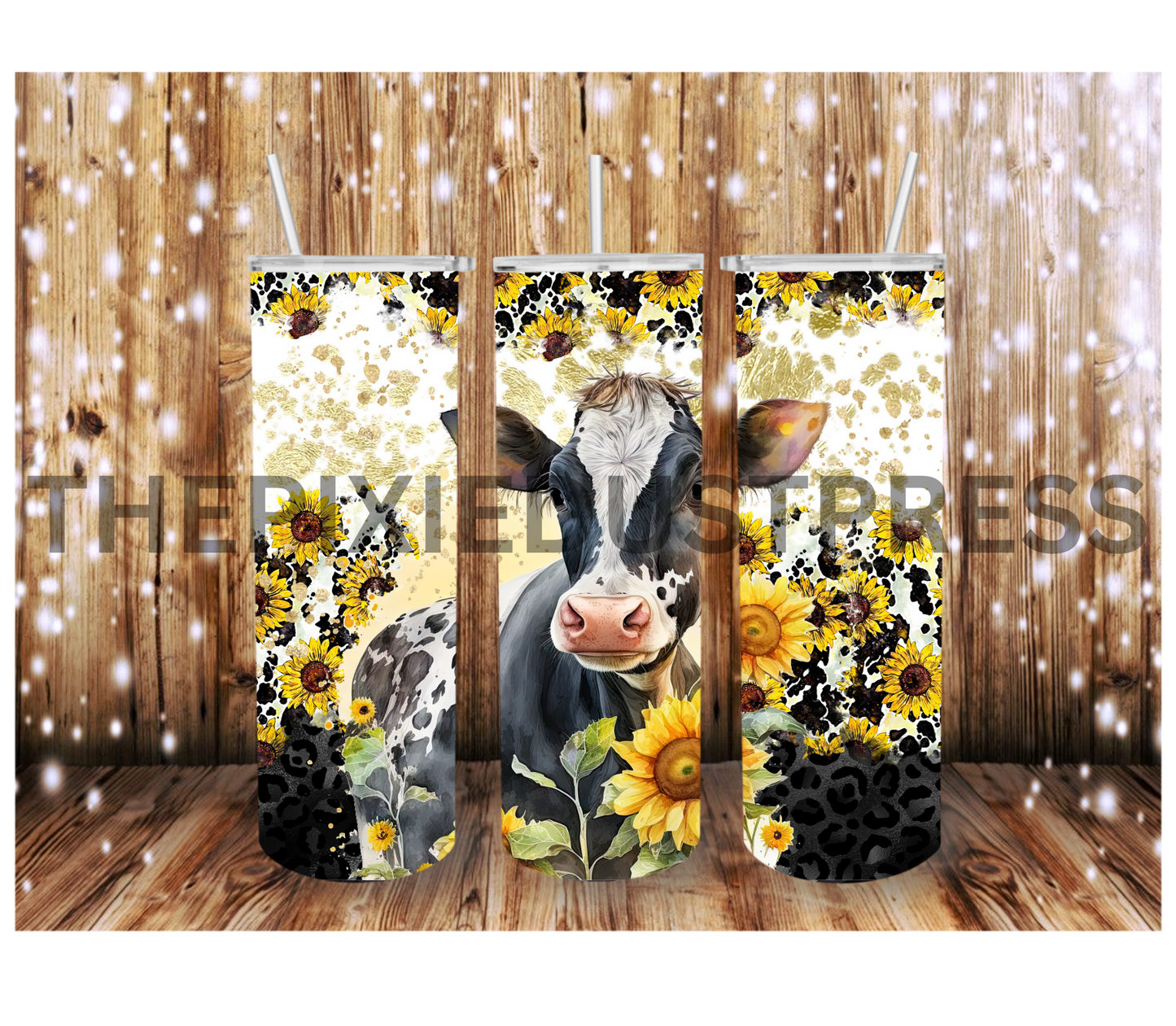 Presley Cow and Sunflowers -  20 oz Tumbler