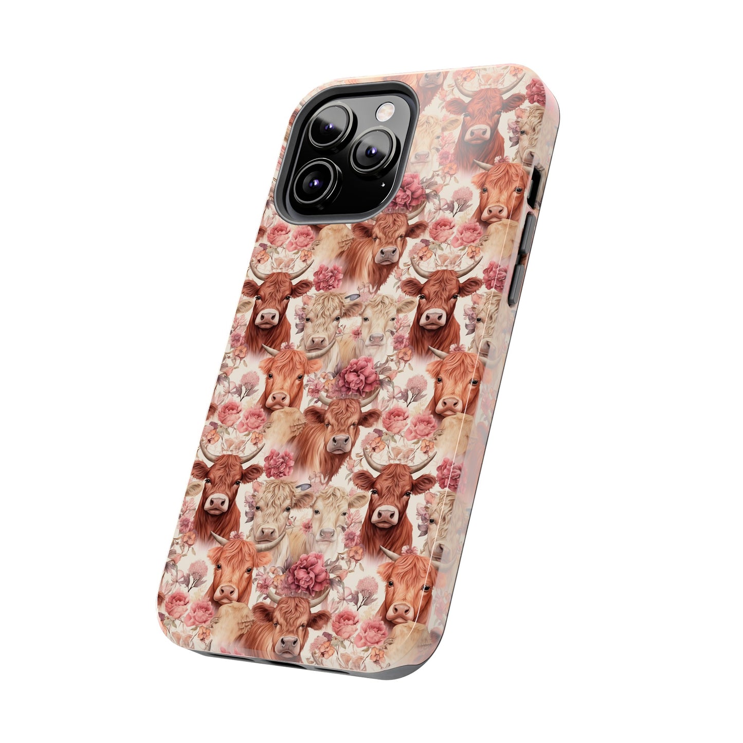 Highland Cow Floral - Tough Phone Cases