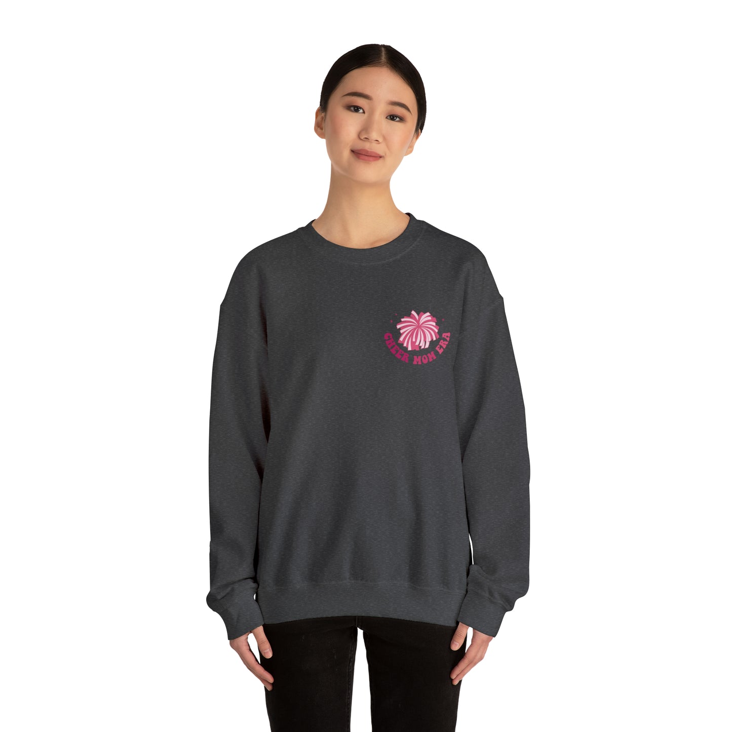 Cheer Mom Era - Front & Back  -  Unisex Heavy Blend™ Crewneck Sweatshirt