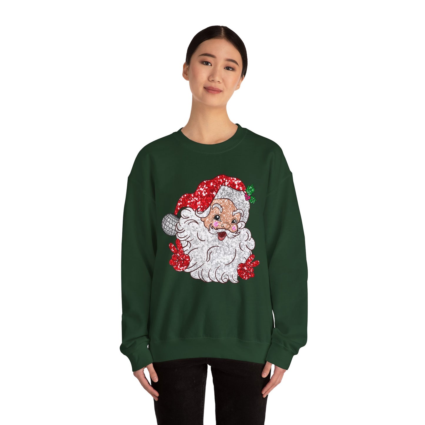 Sparkle Santa Christmas Sweatshirt