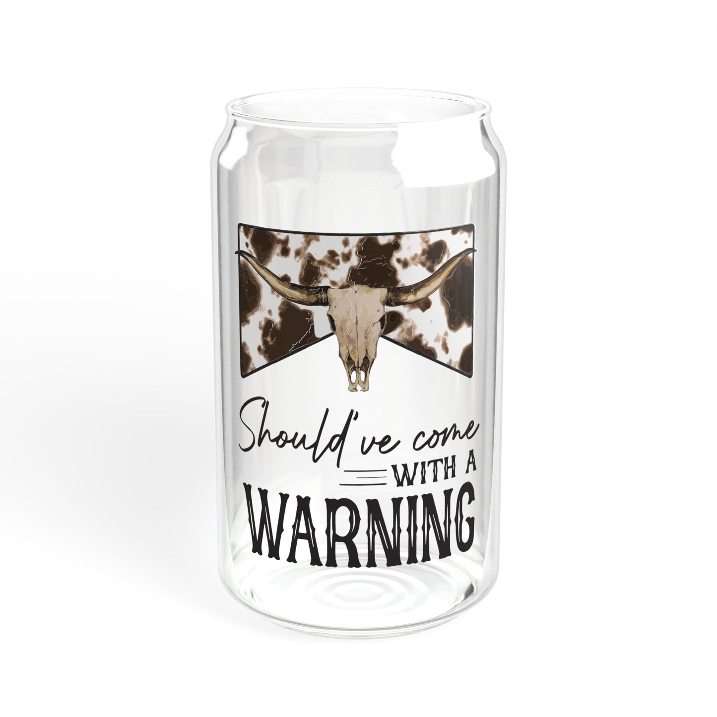 Warning -  Sipper Glass, 16oz