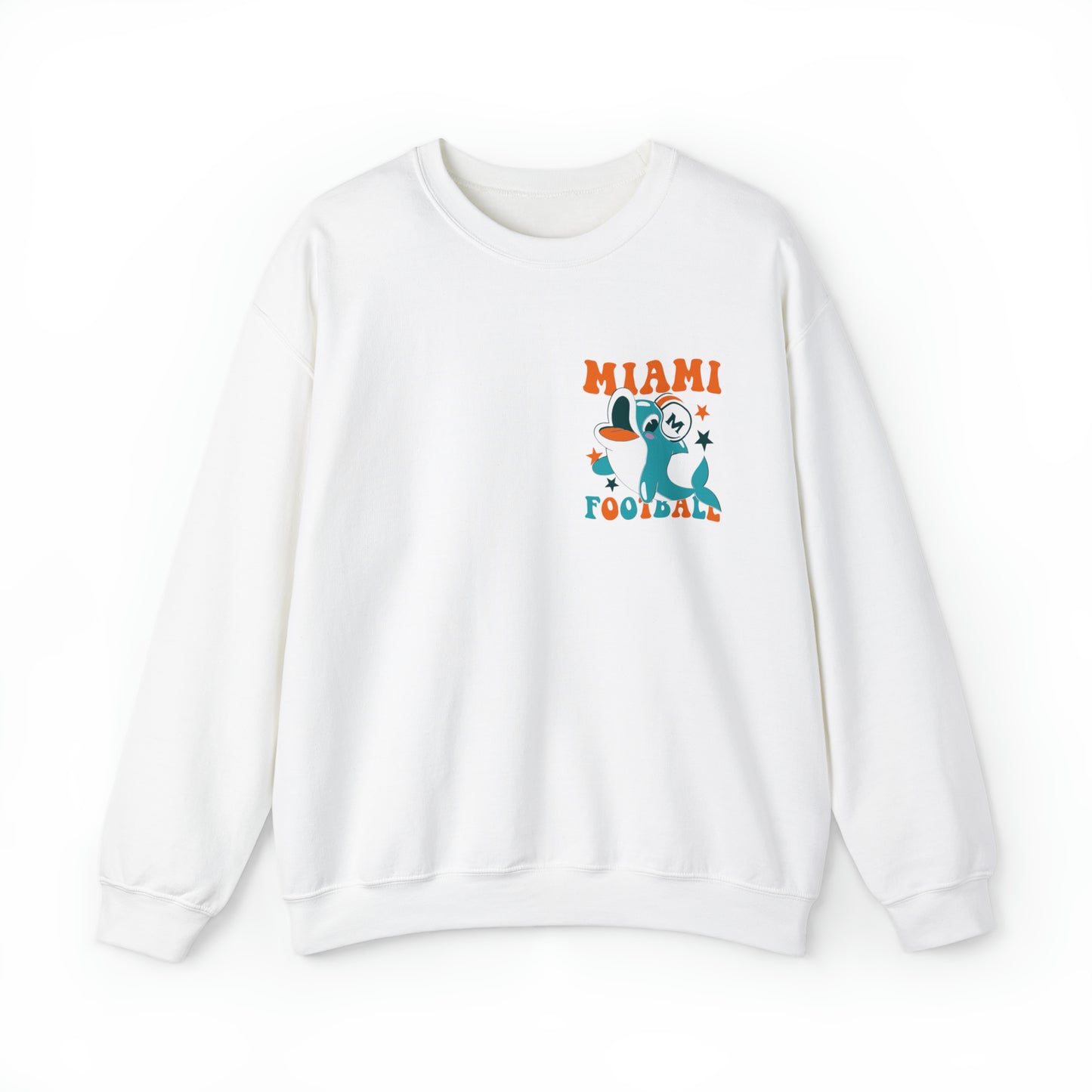 Miami Football Era - Front & Back - Unisex Heavy Blend™ Crewneck Sweatshirt