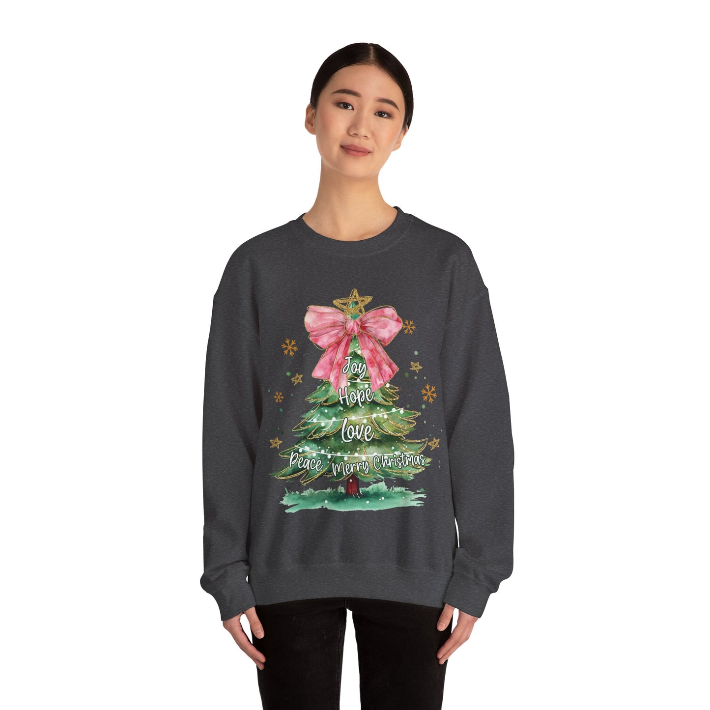 Joy Hope Tree Christmas Sweatshirt