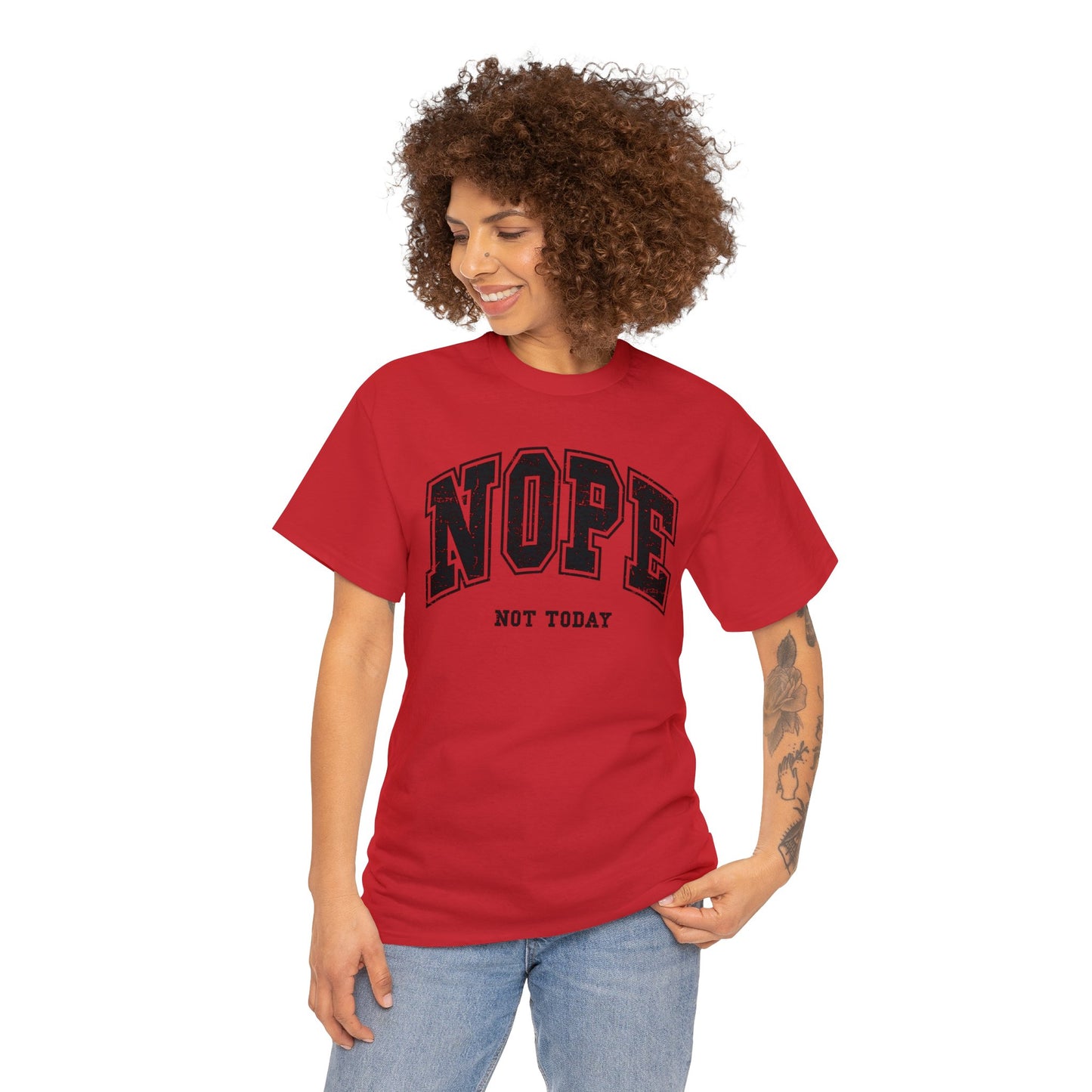 Nope, not today - Unisex Heavy Cotton Tee