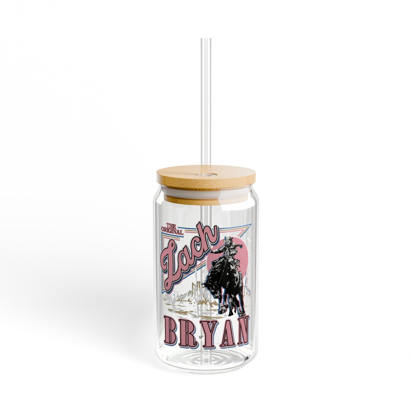 Pink Zach Bryan - Sipper Glass, 16oz