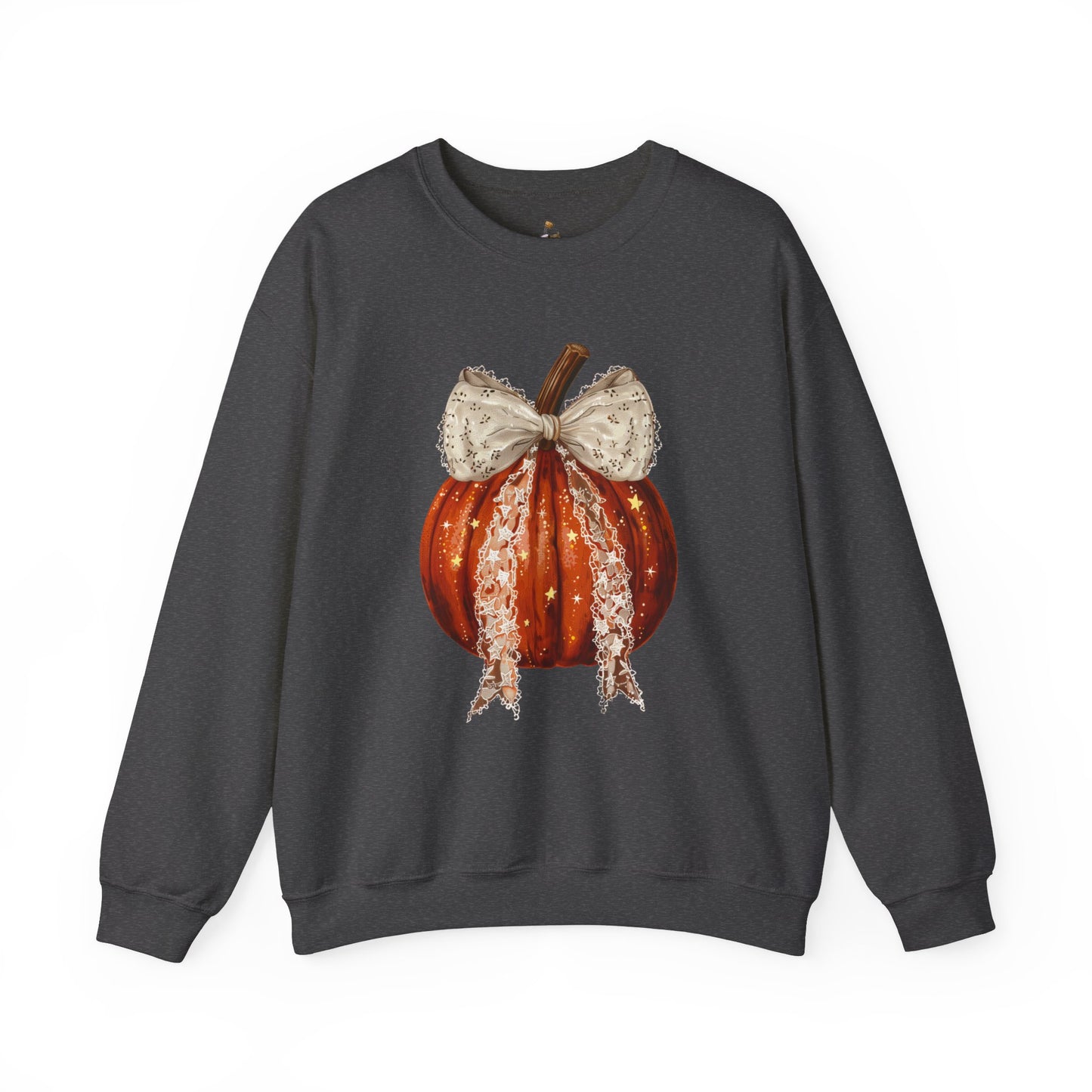 Fall Coquette Pumpkin  - Unisex Heavy Blend™ Crewneck Sweatshirt