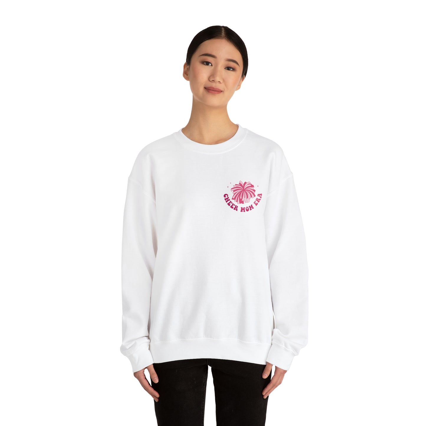 Cheer Mom Era - Front & Back  -  Unisex Heavy Blend™ Crewneck Sweatshirt