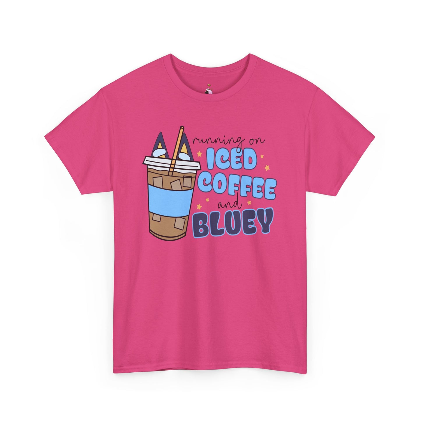 Running On Bluey and Iced Coffee  - Unisex Heavy Cotton Tee