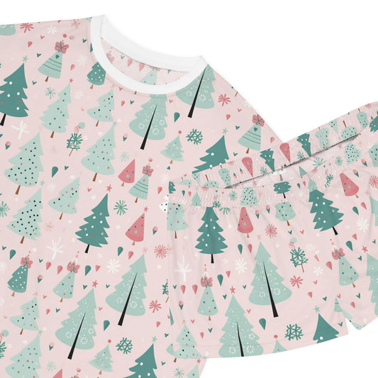 Pink Christmas Trees  - Women's Short Pajama Set