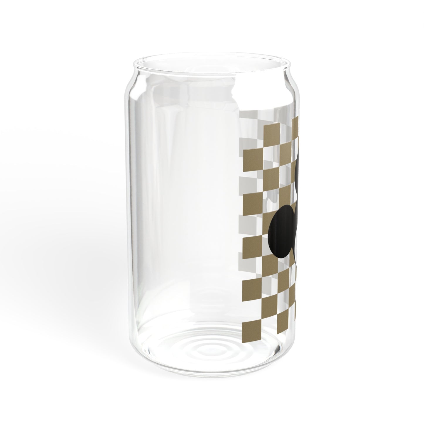 Checkered Mouse - Sipper Glass, 16oz