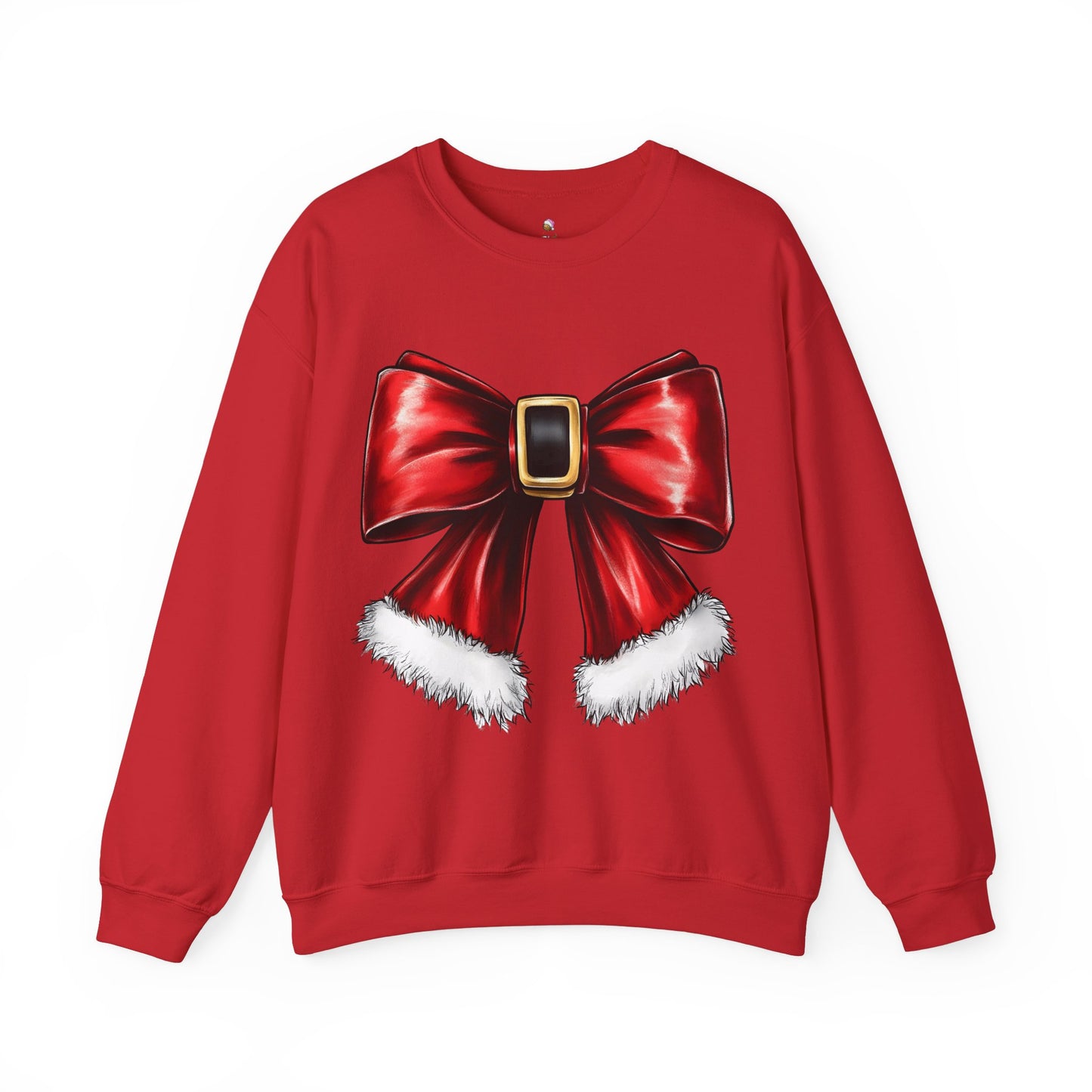 Santa Bow - Coquette - Crewneck Christmas Sweatshirt