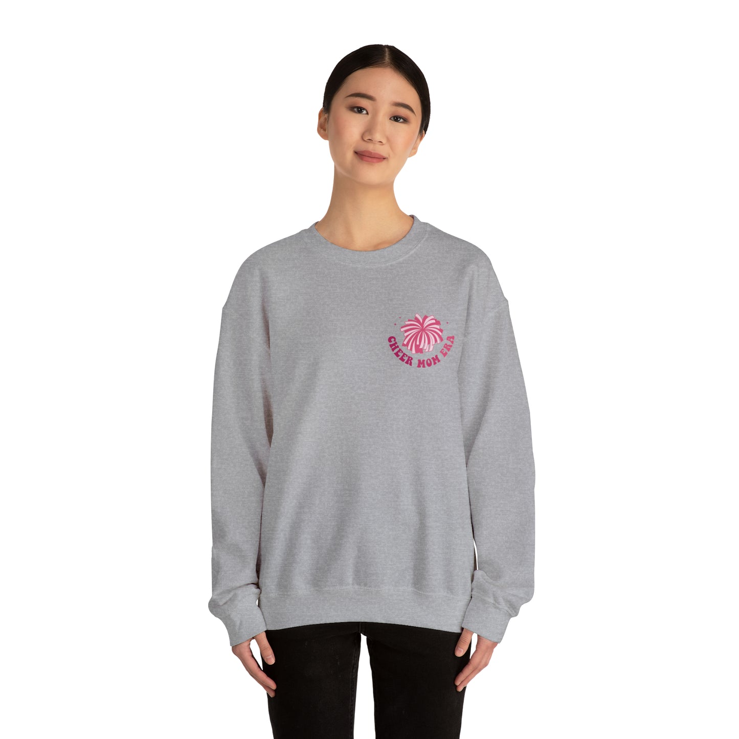 Cheer Mom Era - Front & Back  -  Unisex Heavy Blend™ Crewneck Sweatshirt