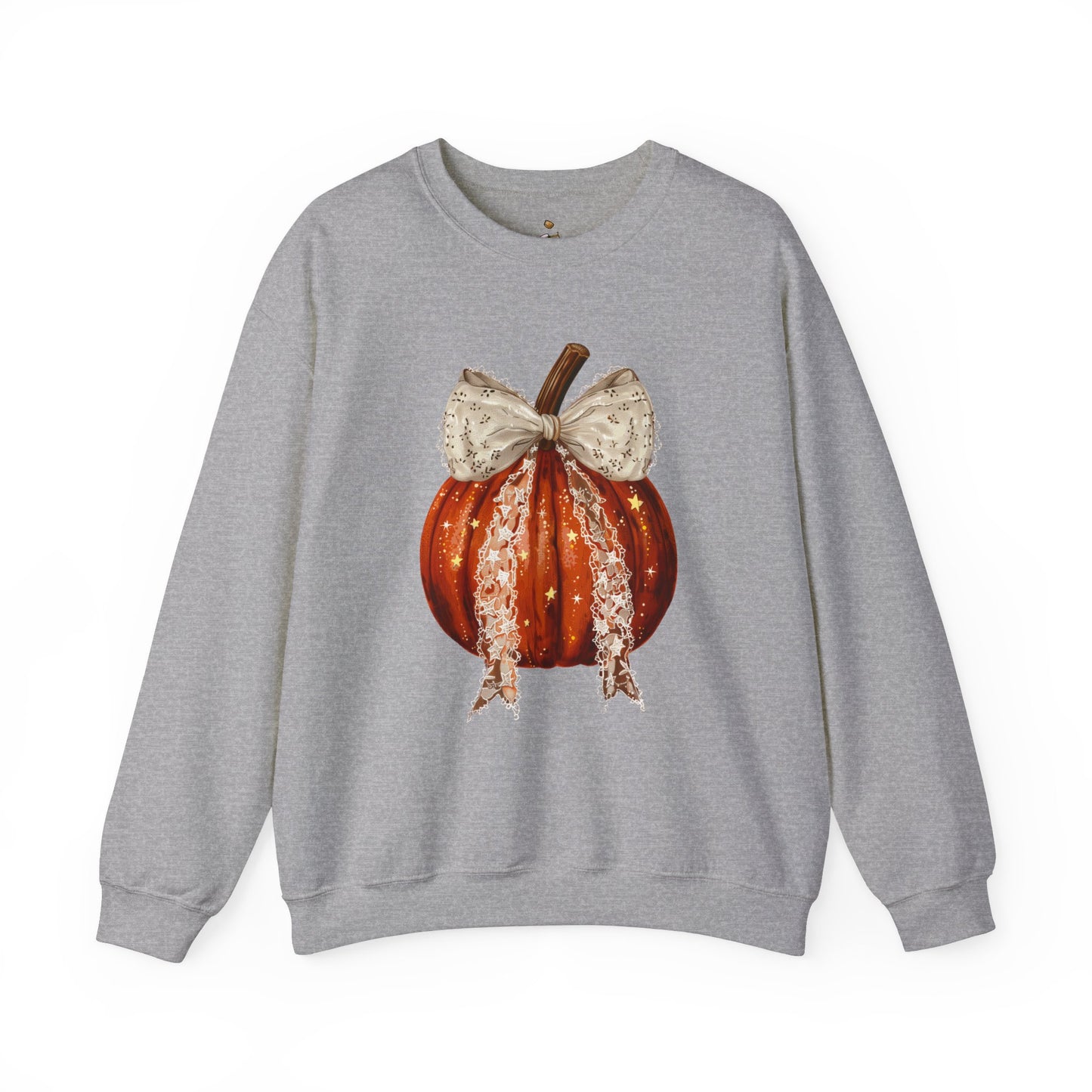 Fall Coquette Pumpkin  - Unisex Heavy Blend™ Crewneck Sweatshirt