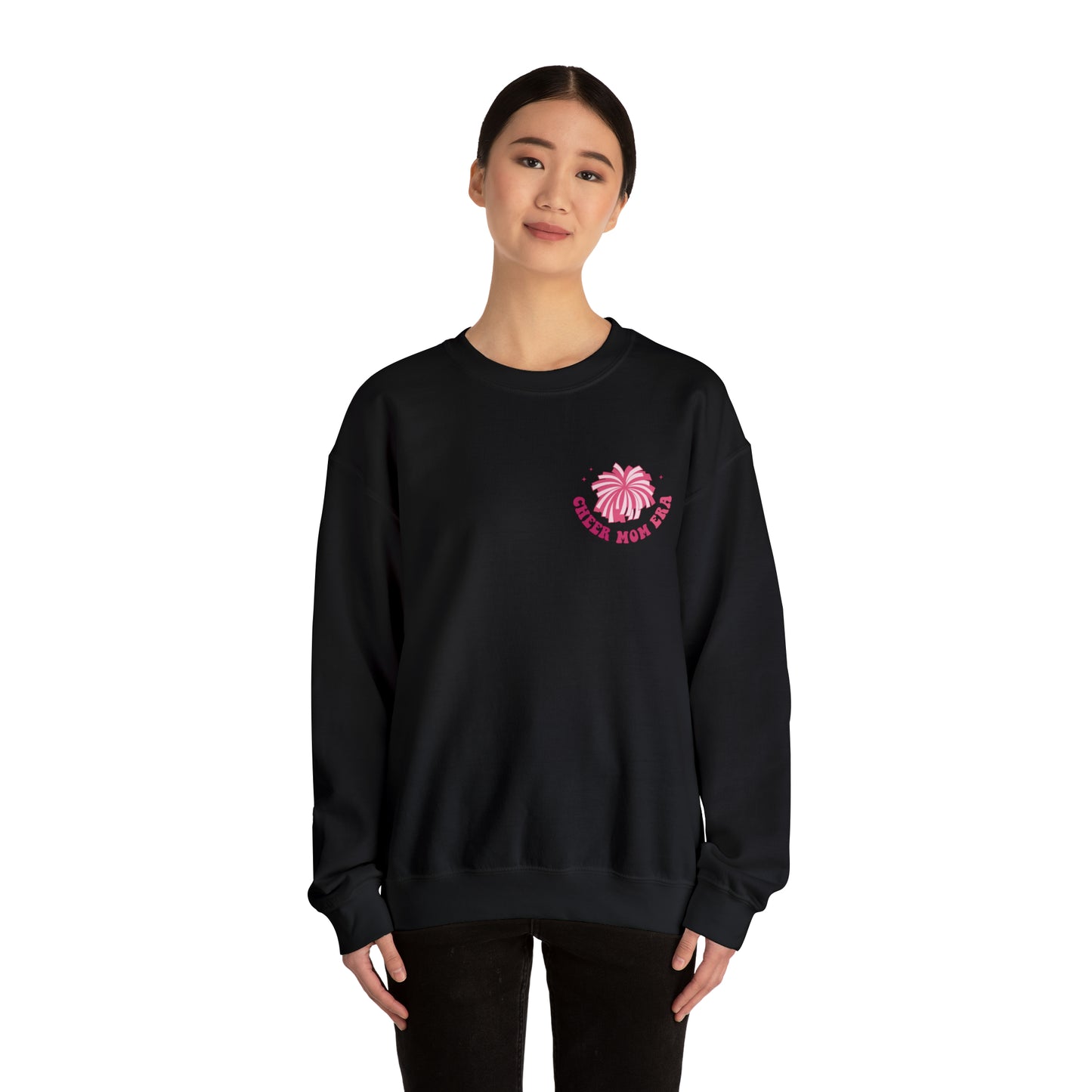 Cheer Mom Era - Front & Back  -  Unisex Heavy Blend™ Crewneck Sweatshirt