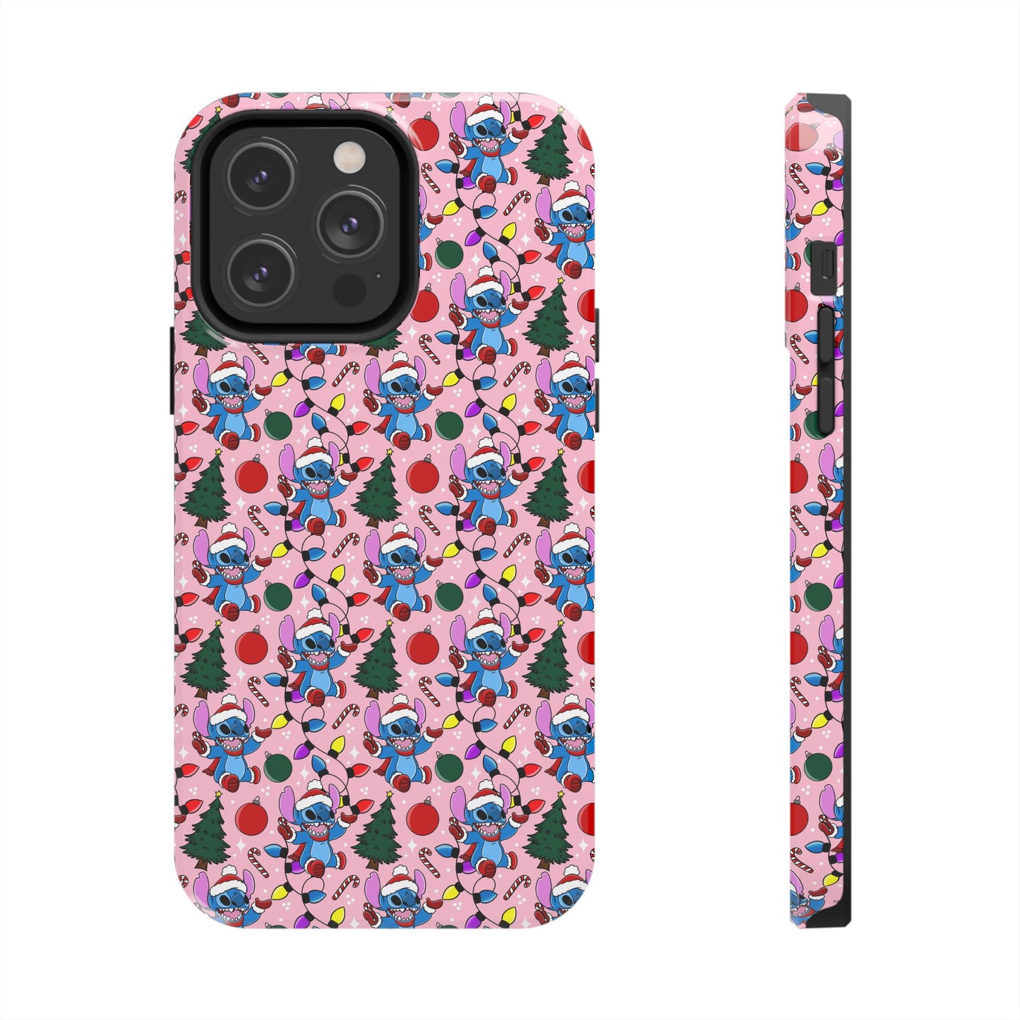 Pink Christmas Blue Alien -  Tough Phone Cases