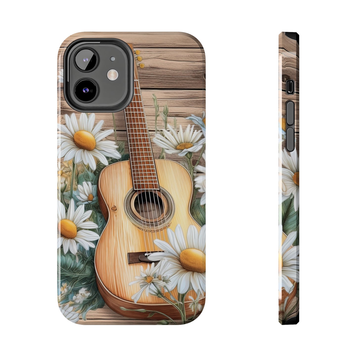 Guitar & Daisies - Tough Phone Cases