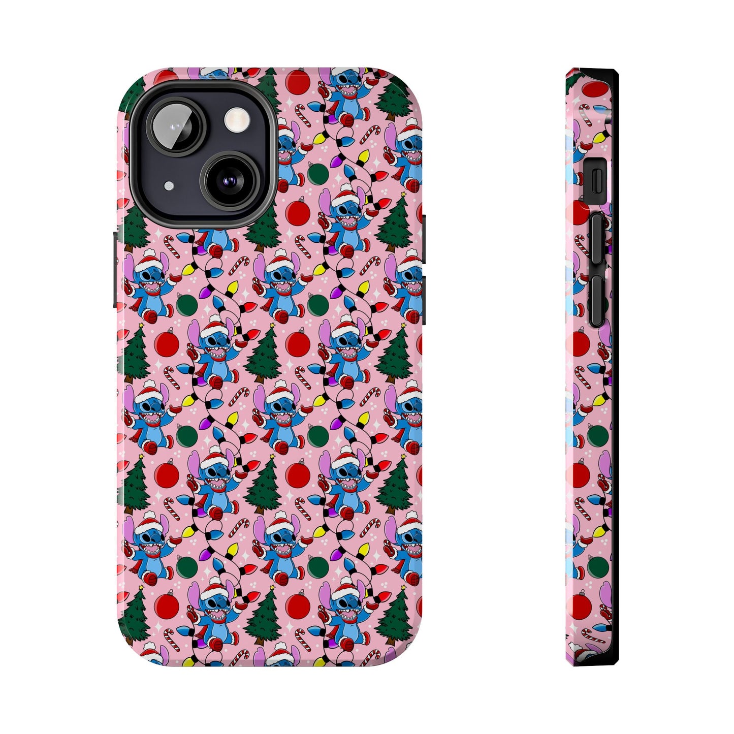 Pink Christmas Blue Alien -  Tough Phone Cases