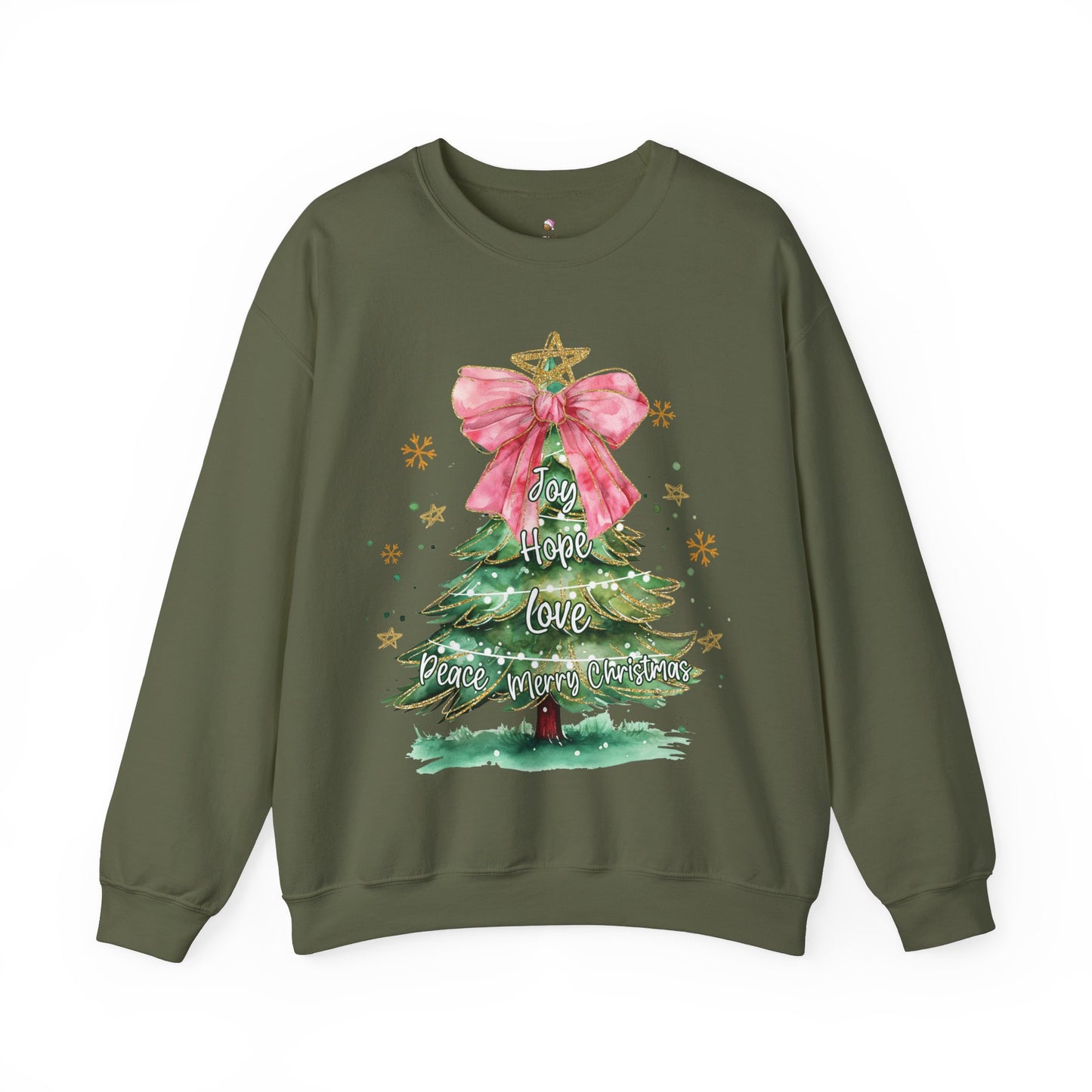 Joy Hope Tree Christmas Sweatshirt