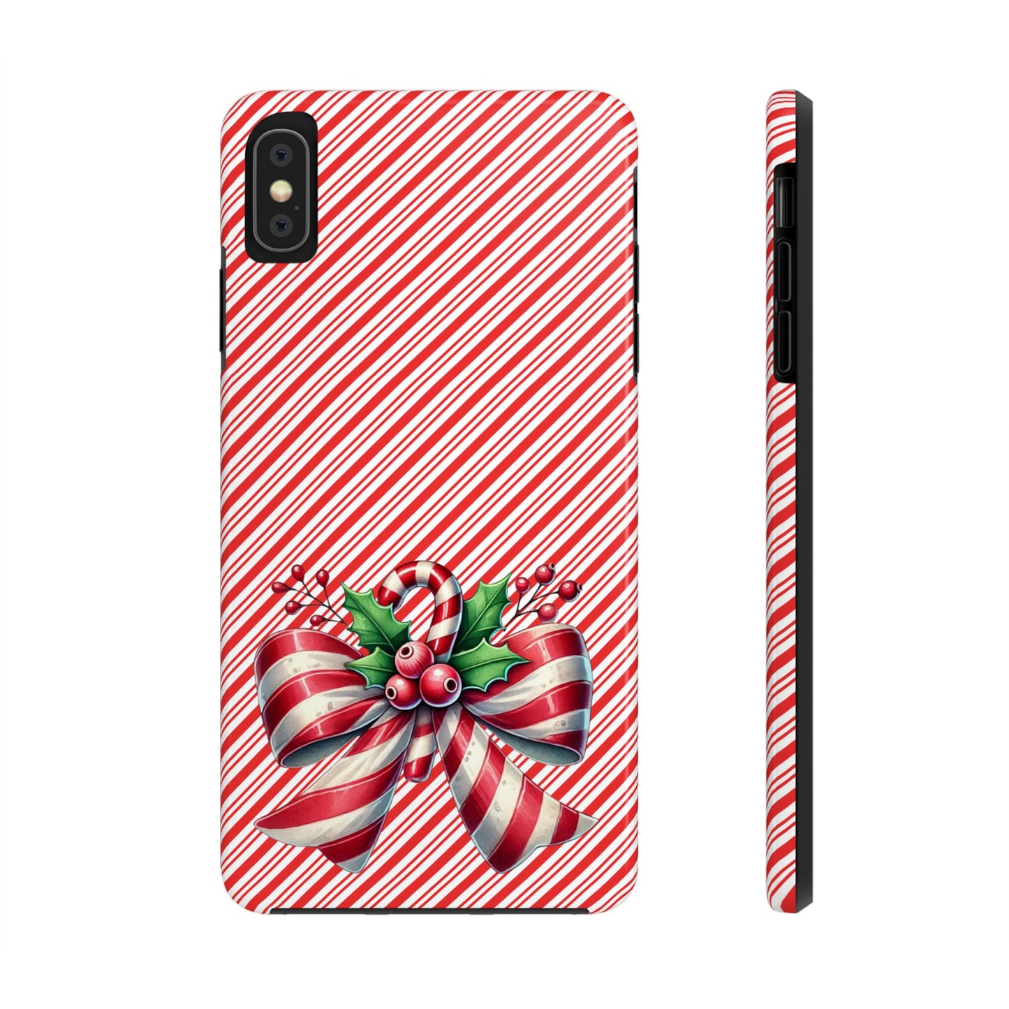 Candy Cane Bow - Christmas  -  Tough Phone Cases