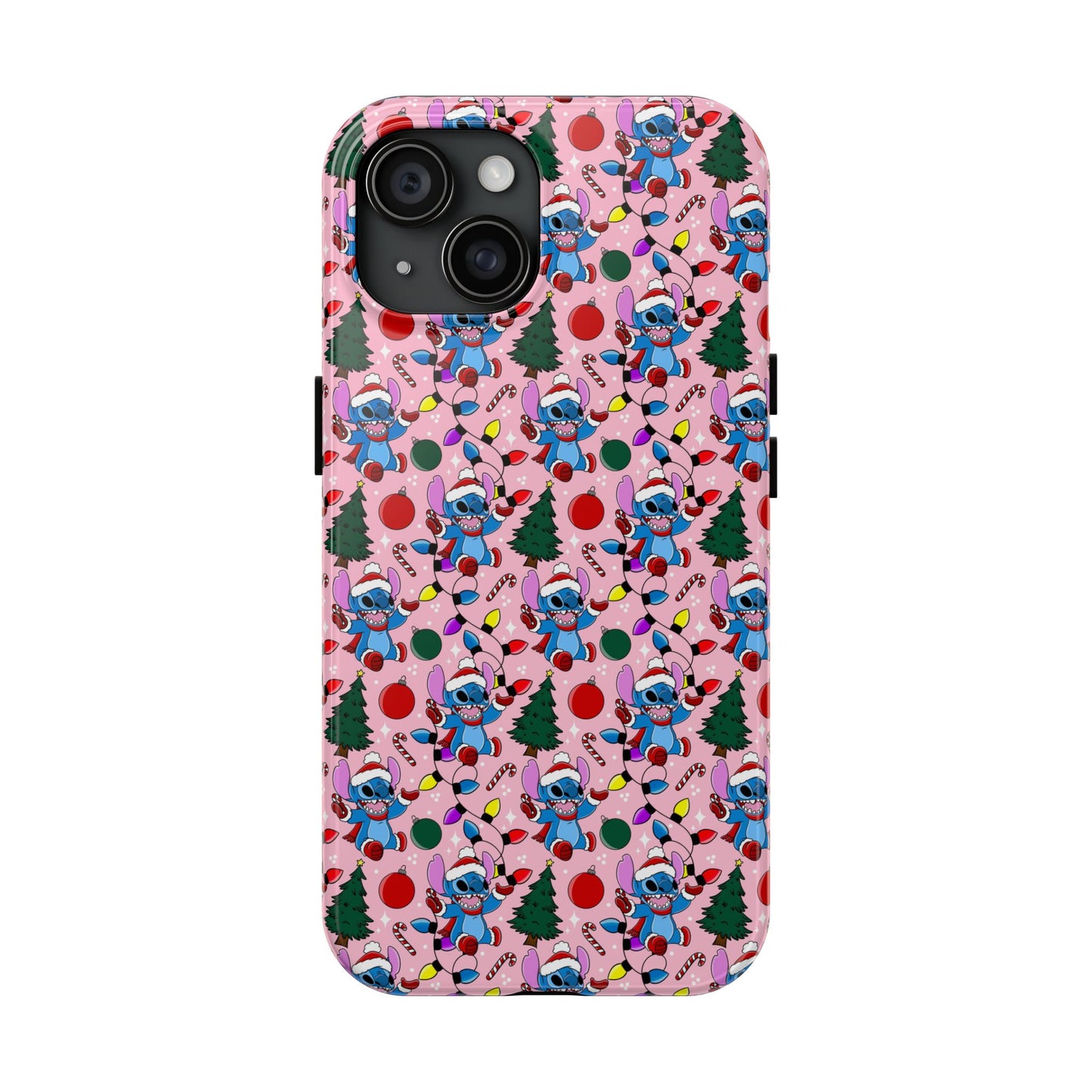 Pink Christmas Blue Alien -  Tough Phone Cases