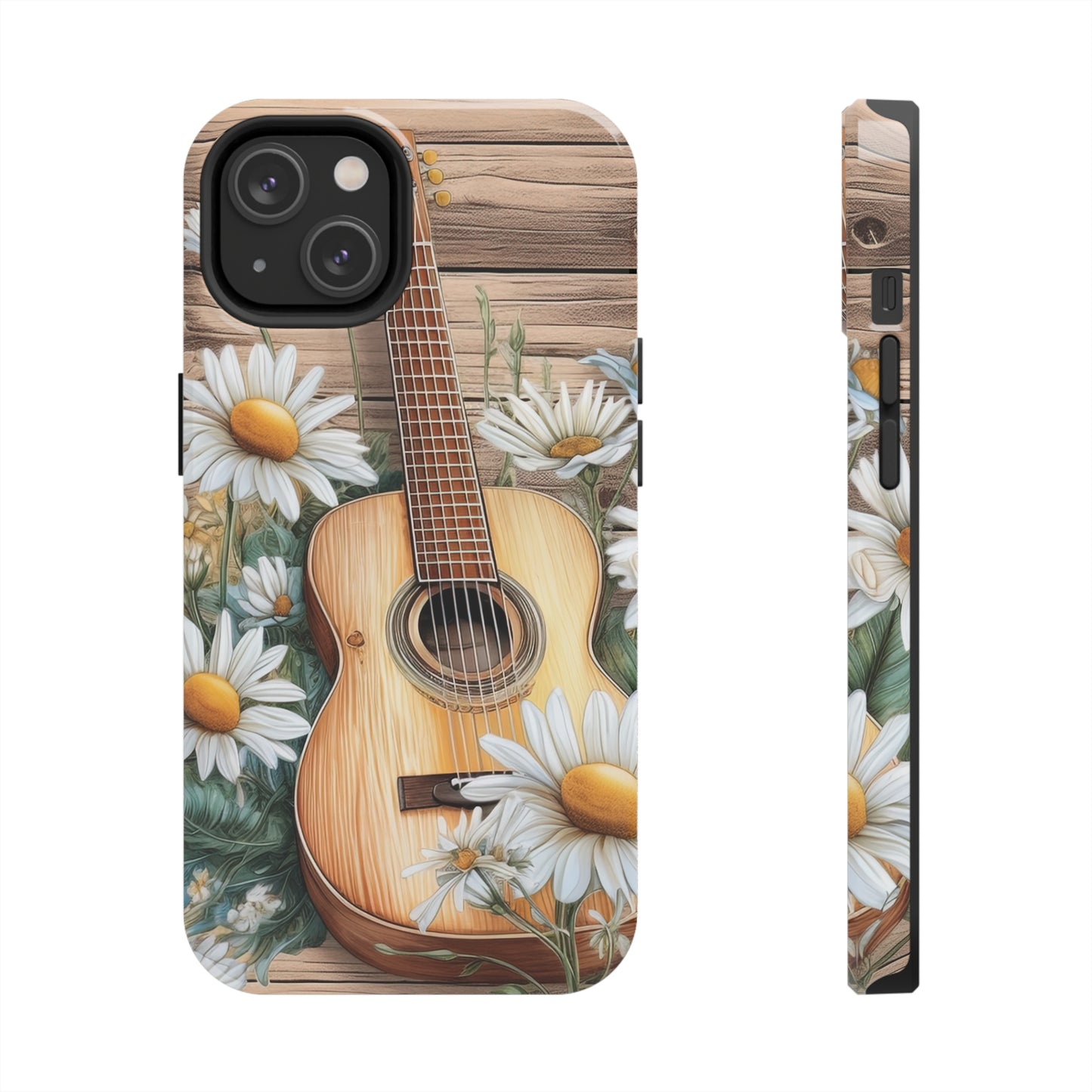 Guitar & Daisies - Tough Phone Cases