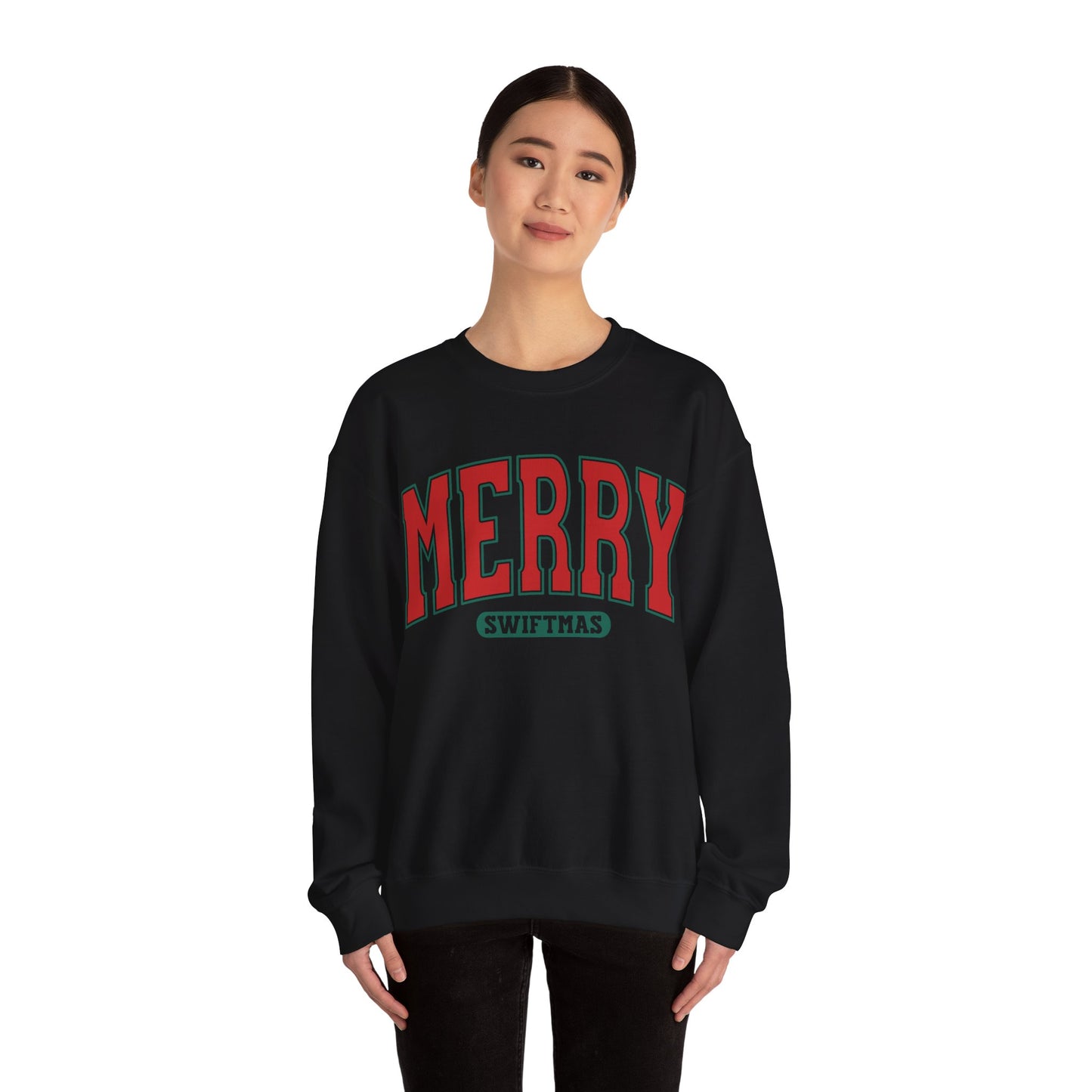 Merry Swiftmas - Red and Green - Taylor - Crewneck Christmas Sweatshirt