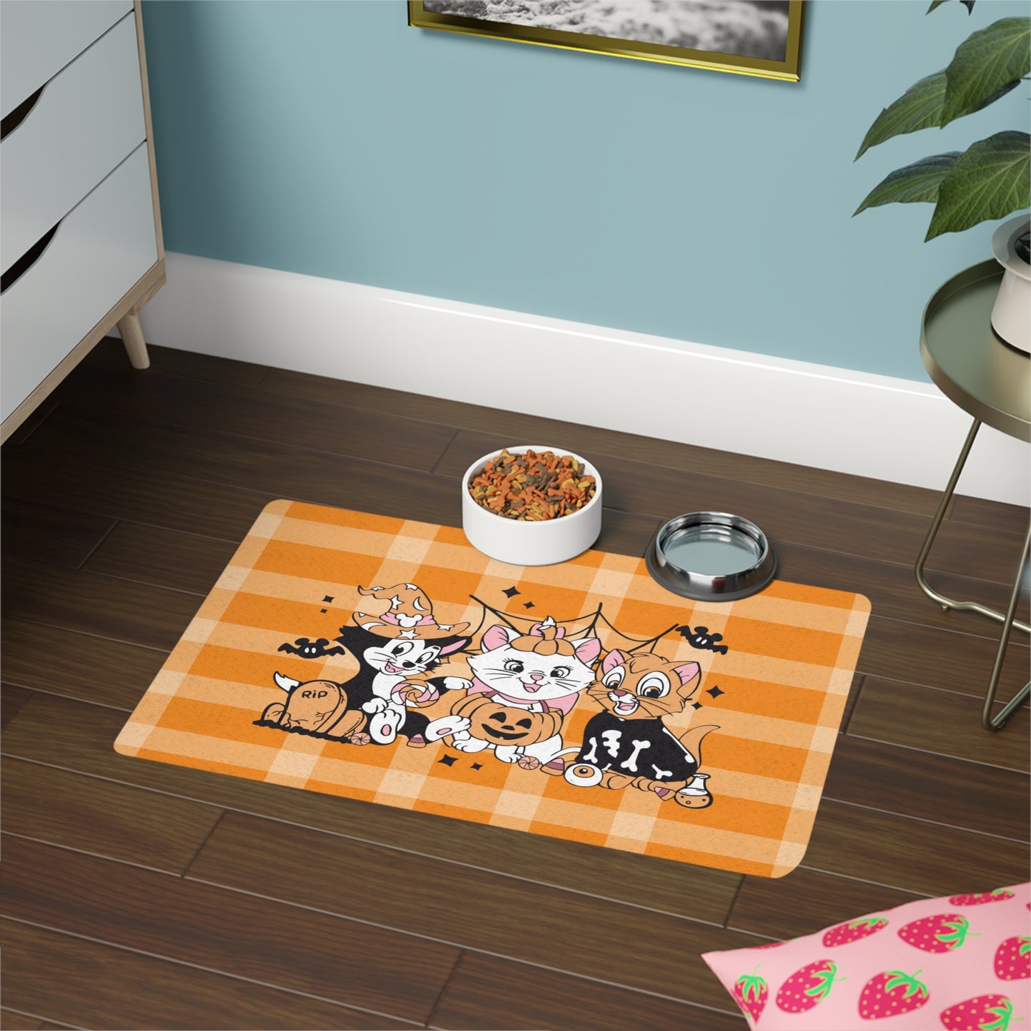 Halloween Kitties - Pet Food Mat (12x18)