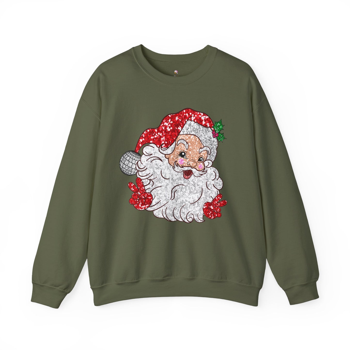 Sparkle Santa Christmas Sweatshirt