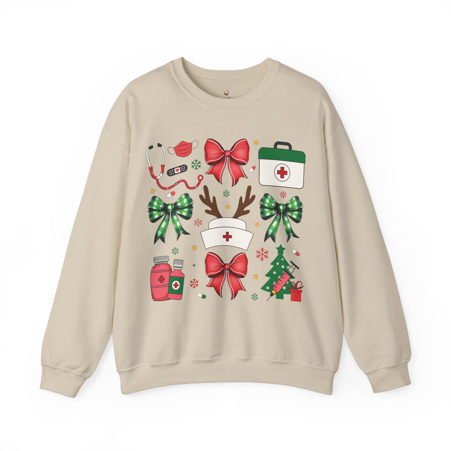 Christmas Nurse Coquette Christmas Sweatshirt