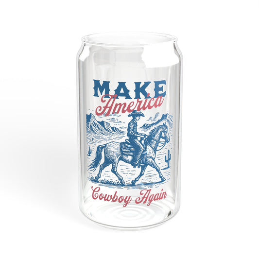 Make America Cowboy Again - Sipper Glass, 16oz