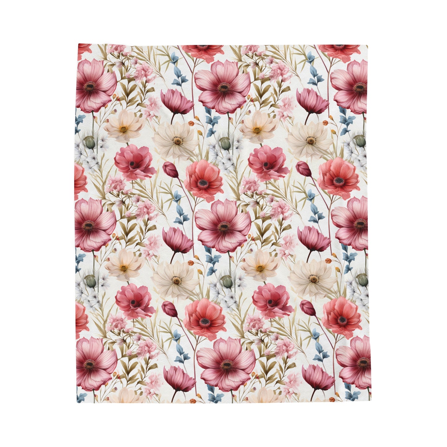 Summer Flowers - Plush Blanket