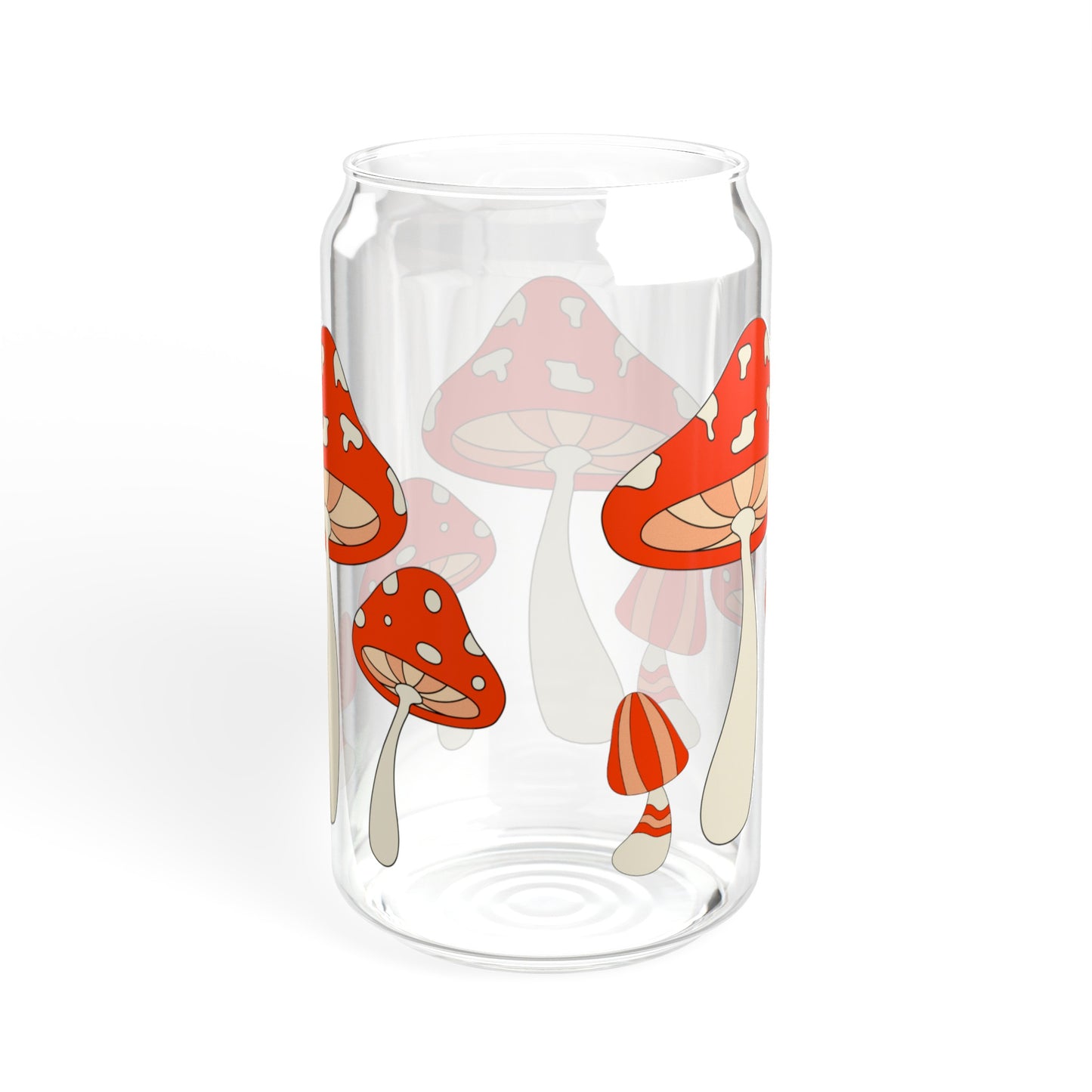 Red Mushrooms - Sipper Glass, 16oz